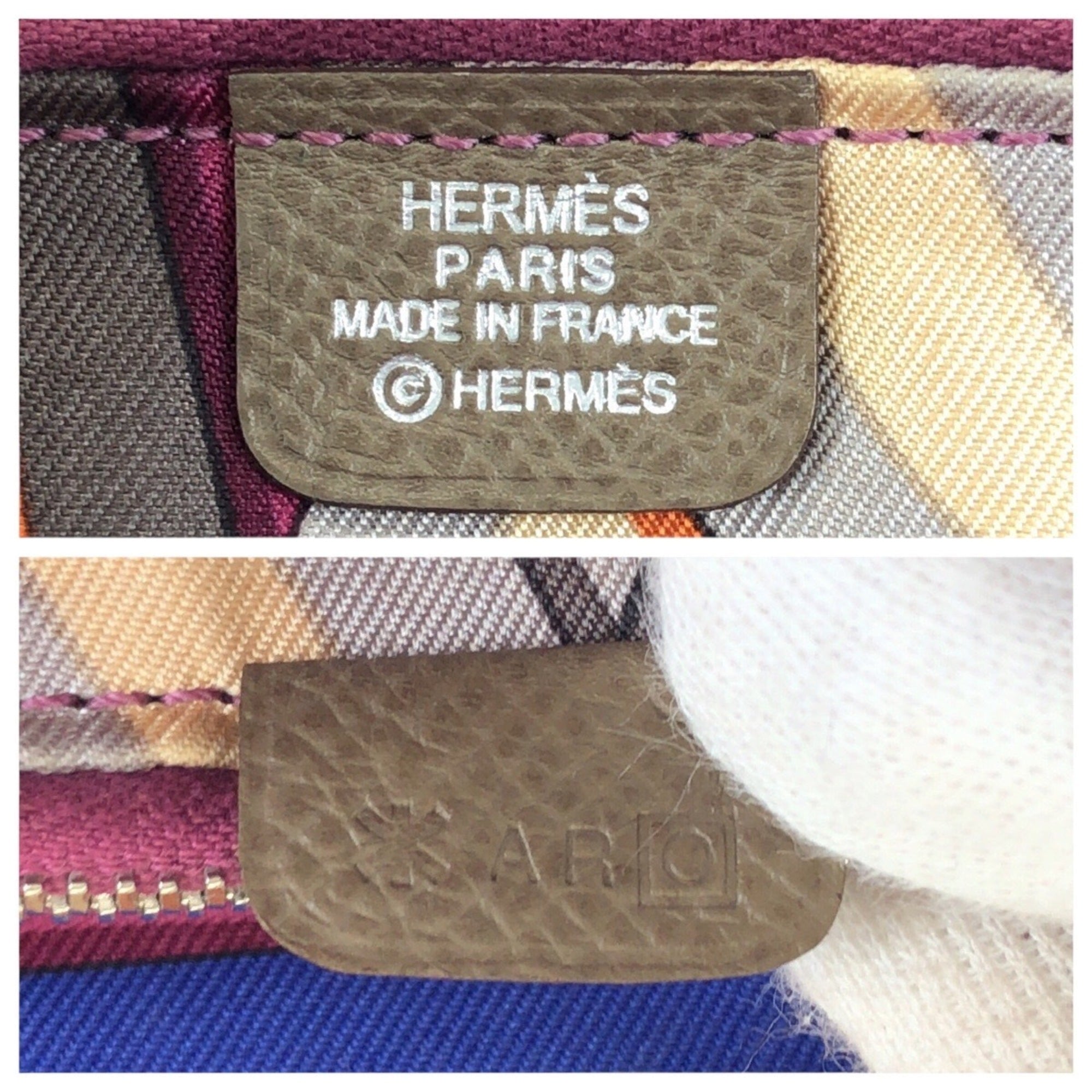 Hermes Beige Etoupe Gray Epsom Leather Long Wallet (Bi-Fold) (Pre-Owned)