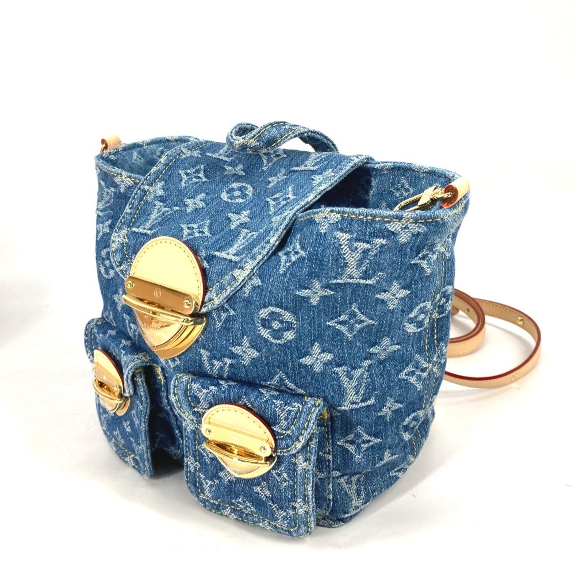 Louis Vuitton Blue Monogram Denim Backpack (Pre-Owned)