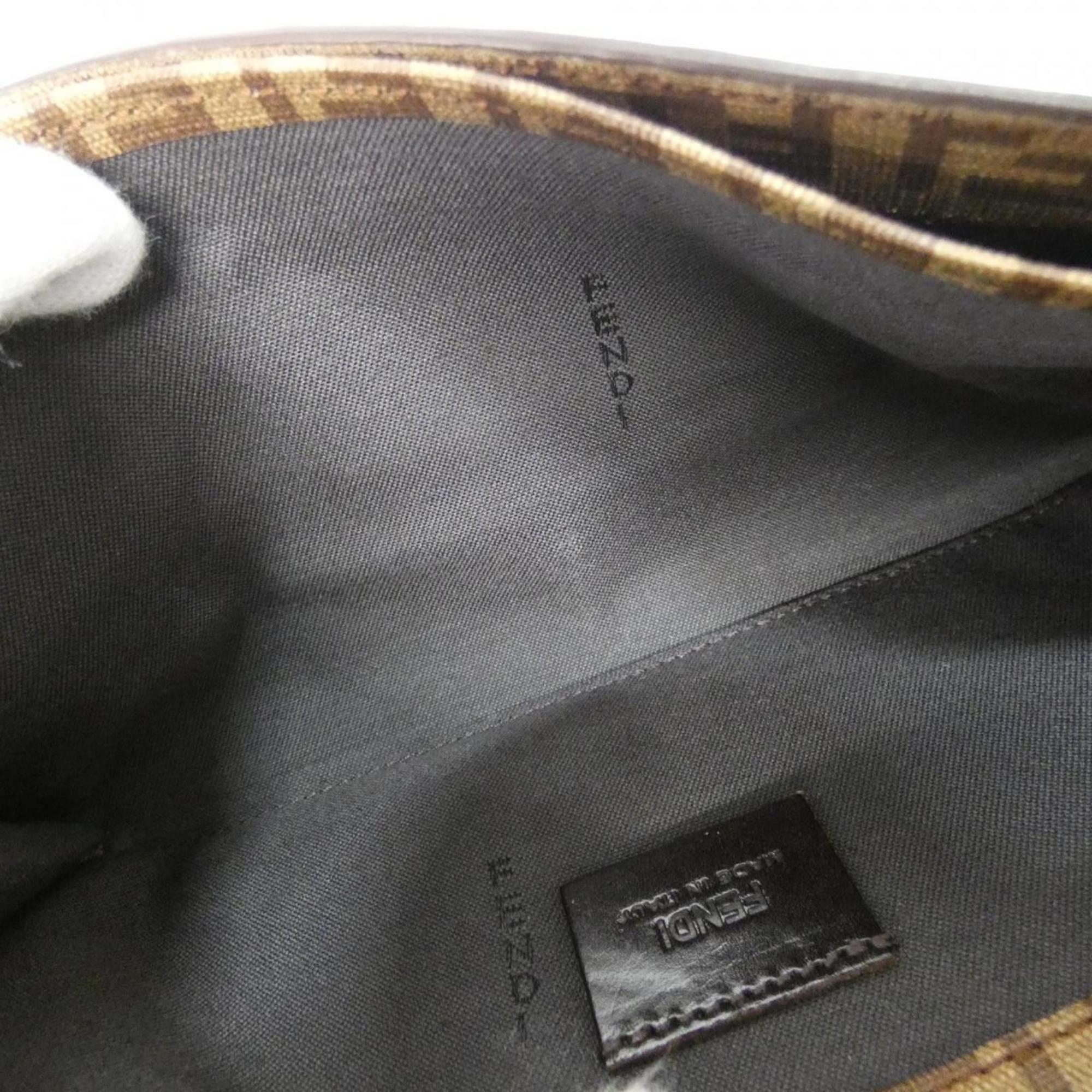 Fendi Beige Brown Coated Canvas Long Wallet (Bi-Fold) (Pre-Owned)