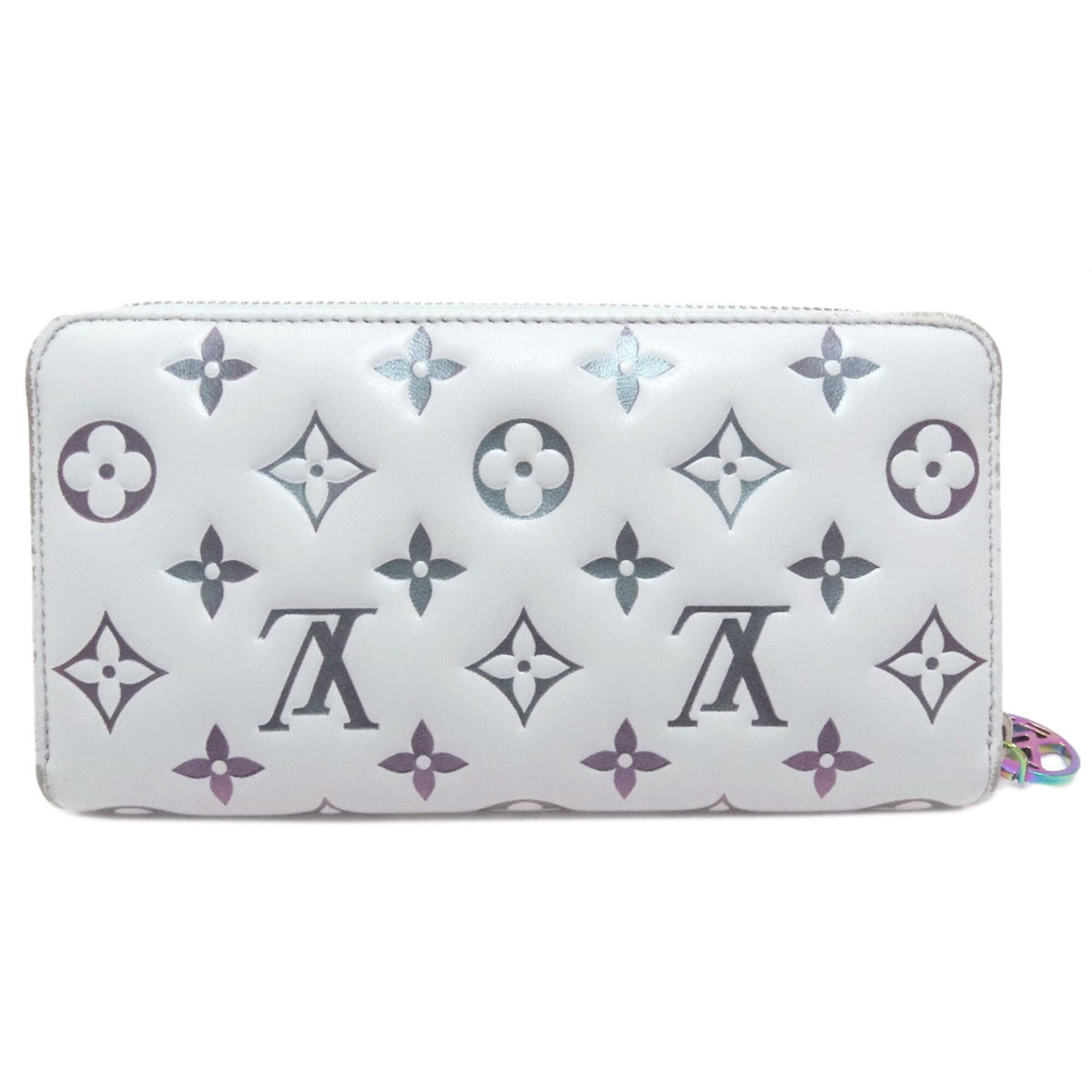 Louis Vuitton Gris Leather Long Wallet (Bi-Fold) (Pre-Owned)
