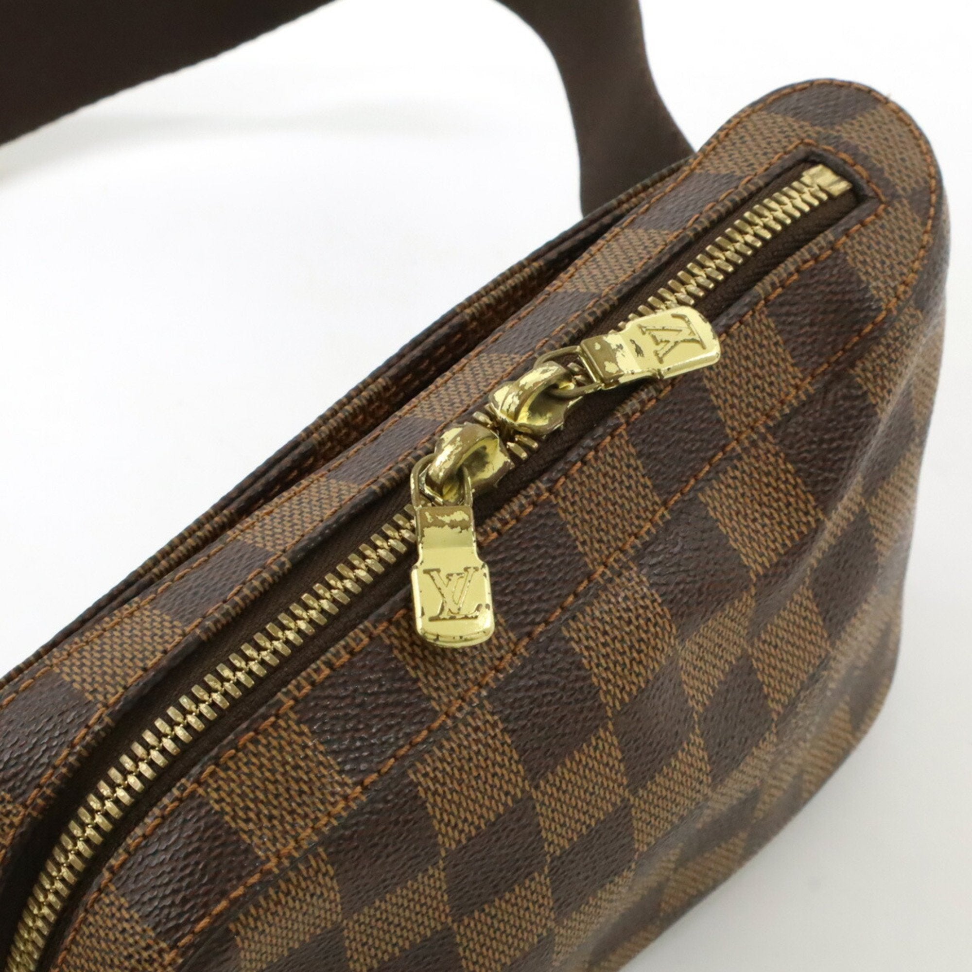 Louis Vuitton Brown Pvc Pouch Shoulder Bag Sling Bag (Pre-Owned)