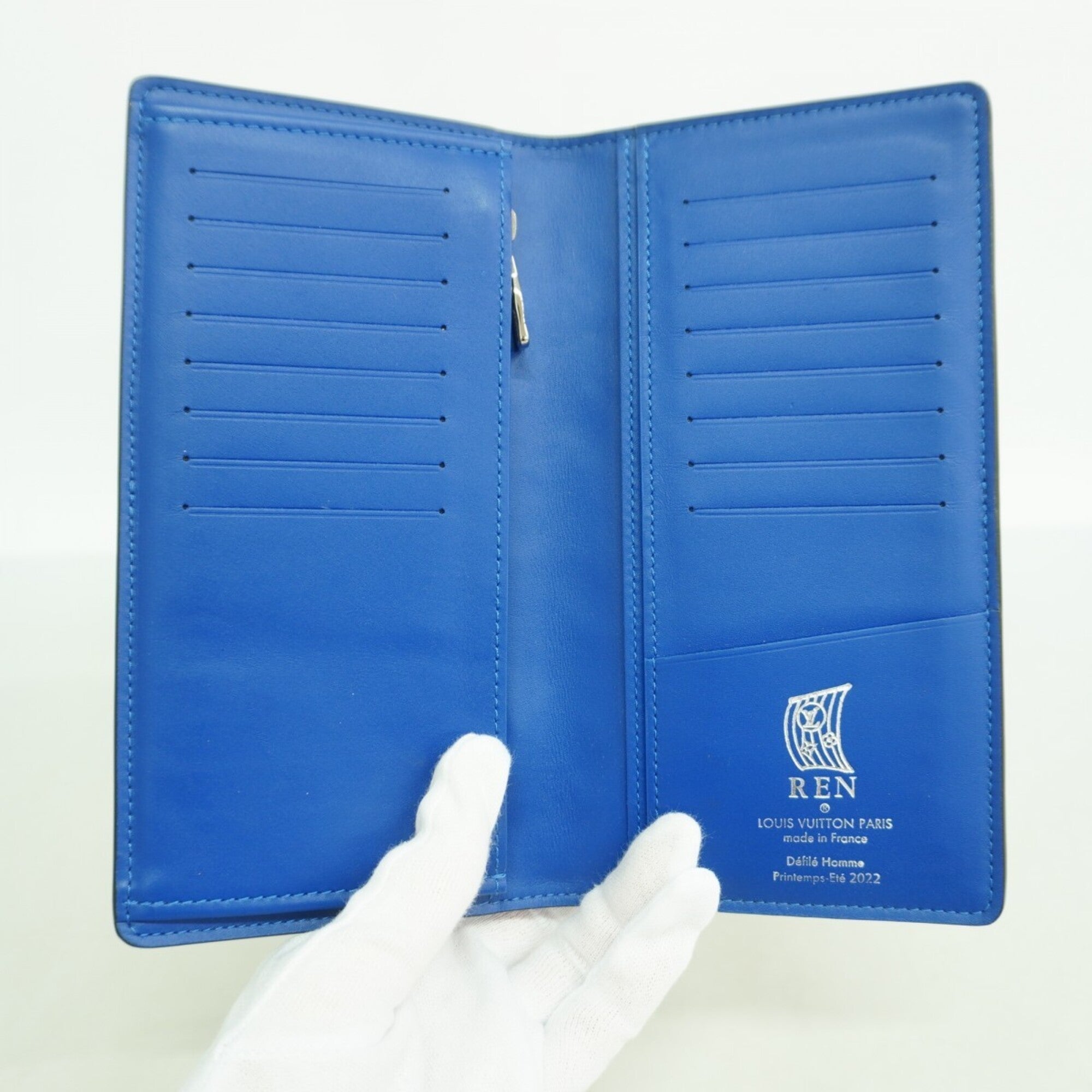 Louis Vuitton Blue Green Long Wallet (Bi-Fold) (Pre-Owned)