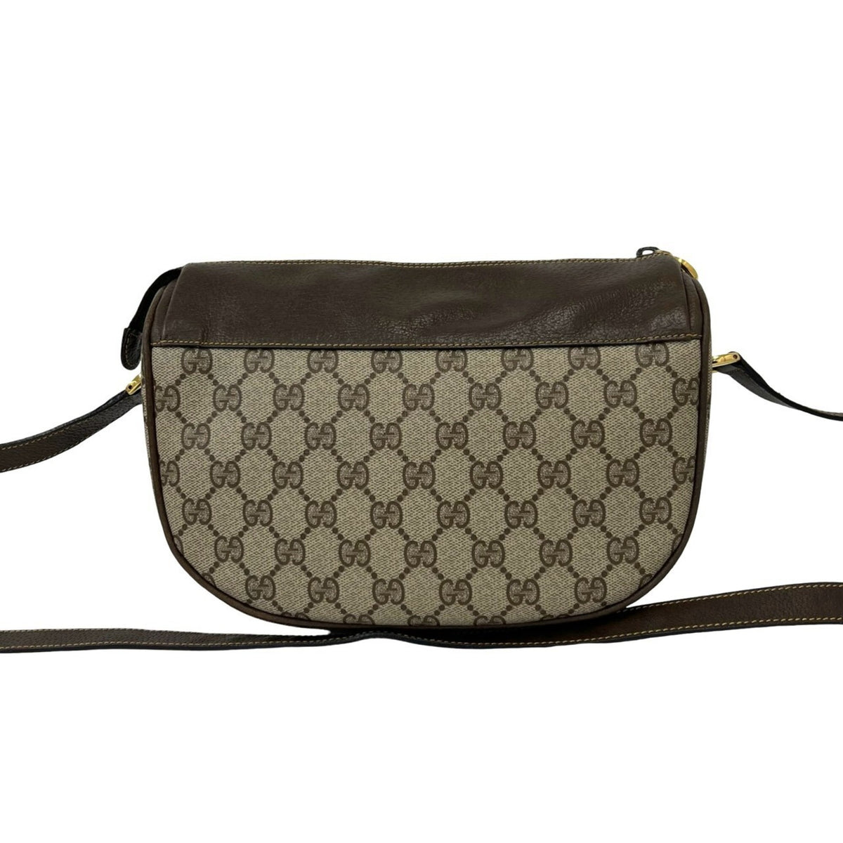Gucci Brown Green Red Color Leather Pvc Pochette Shoulder Bag (Pre-Owned)