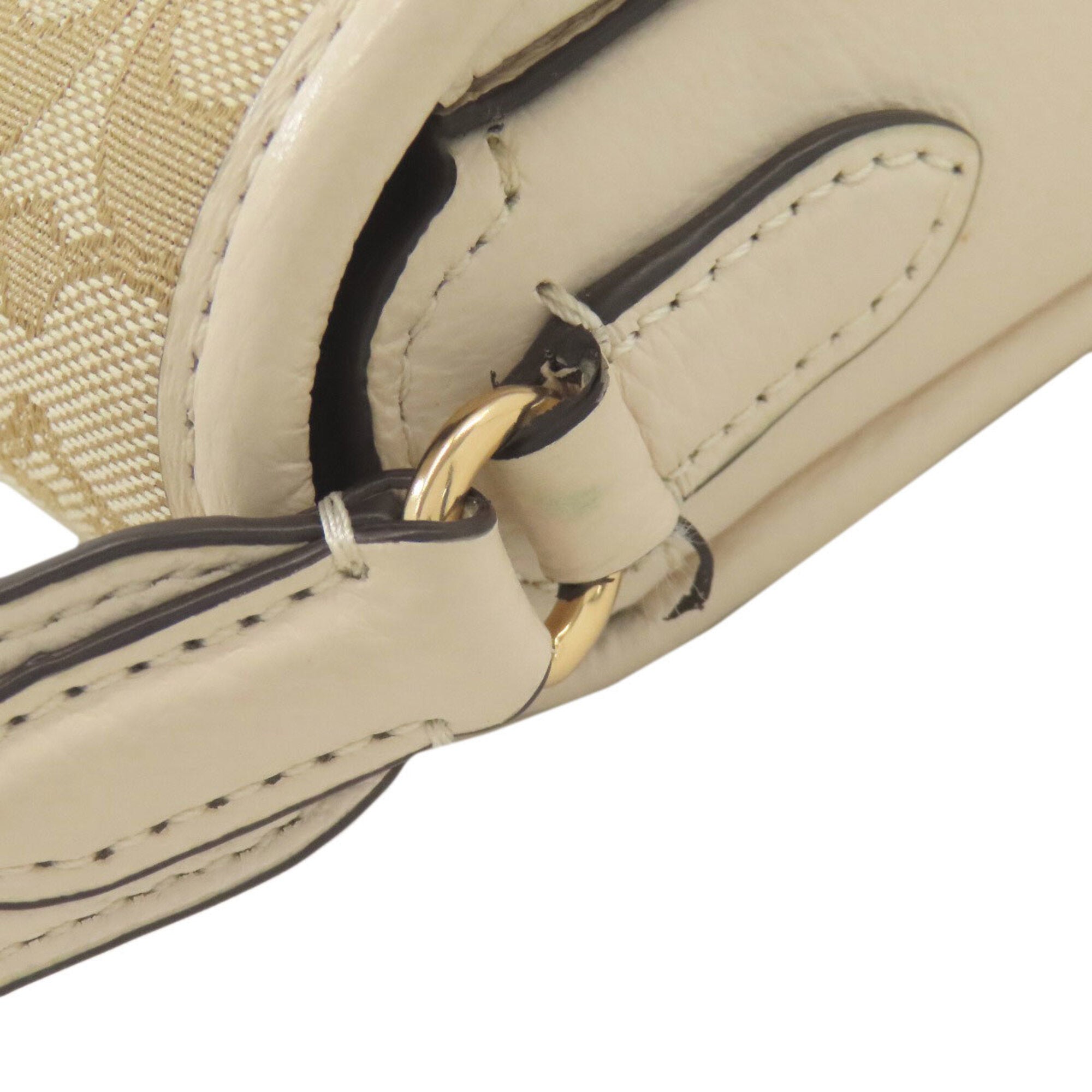 Coach Beige Canvas Shoulder Bag (Pre-Owned)