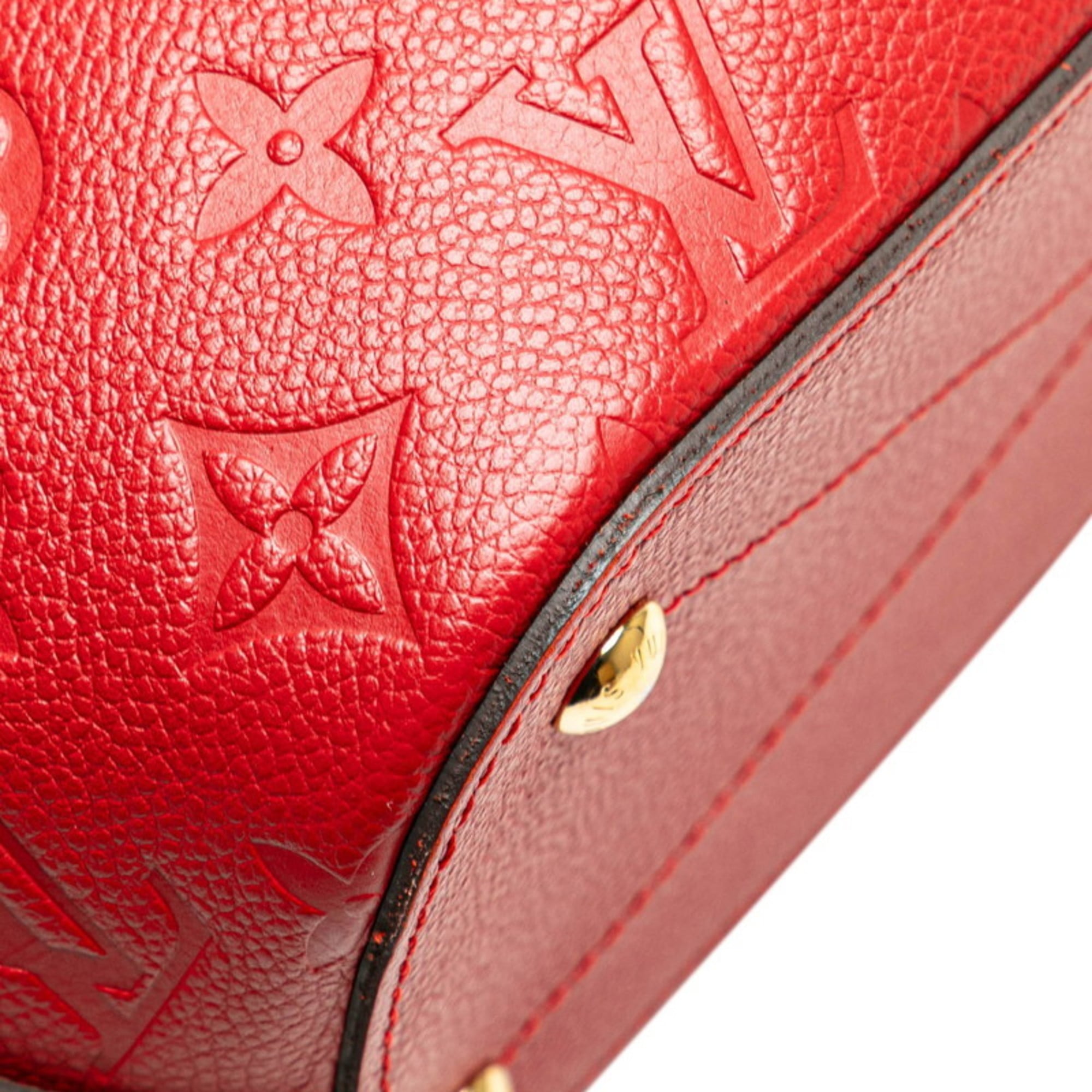 Louis Vuitton Cerise Red Color Leather Handbag Shoulder Bag (Pre-Owned)