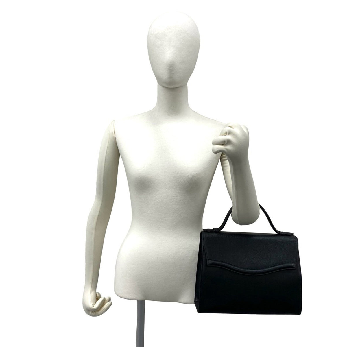 Yves Saint Laurent Black Leather Handbag Tote Bag (Pre-Owned)
