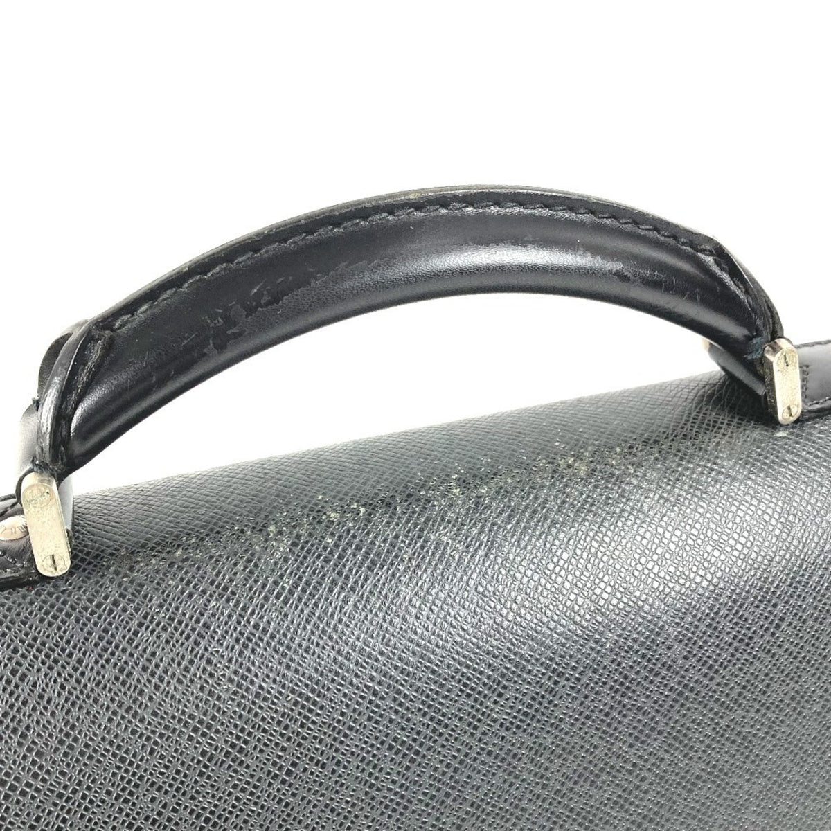 Louis Vuitton Ardoise Black Taiga Leather Leather Briefcase Handbag (Pre-Owned)