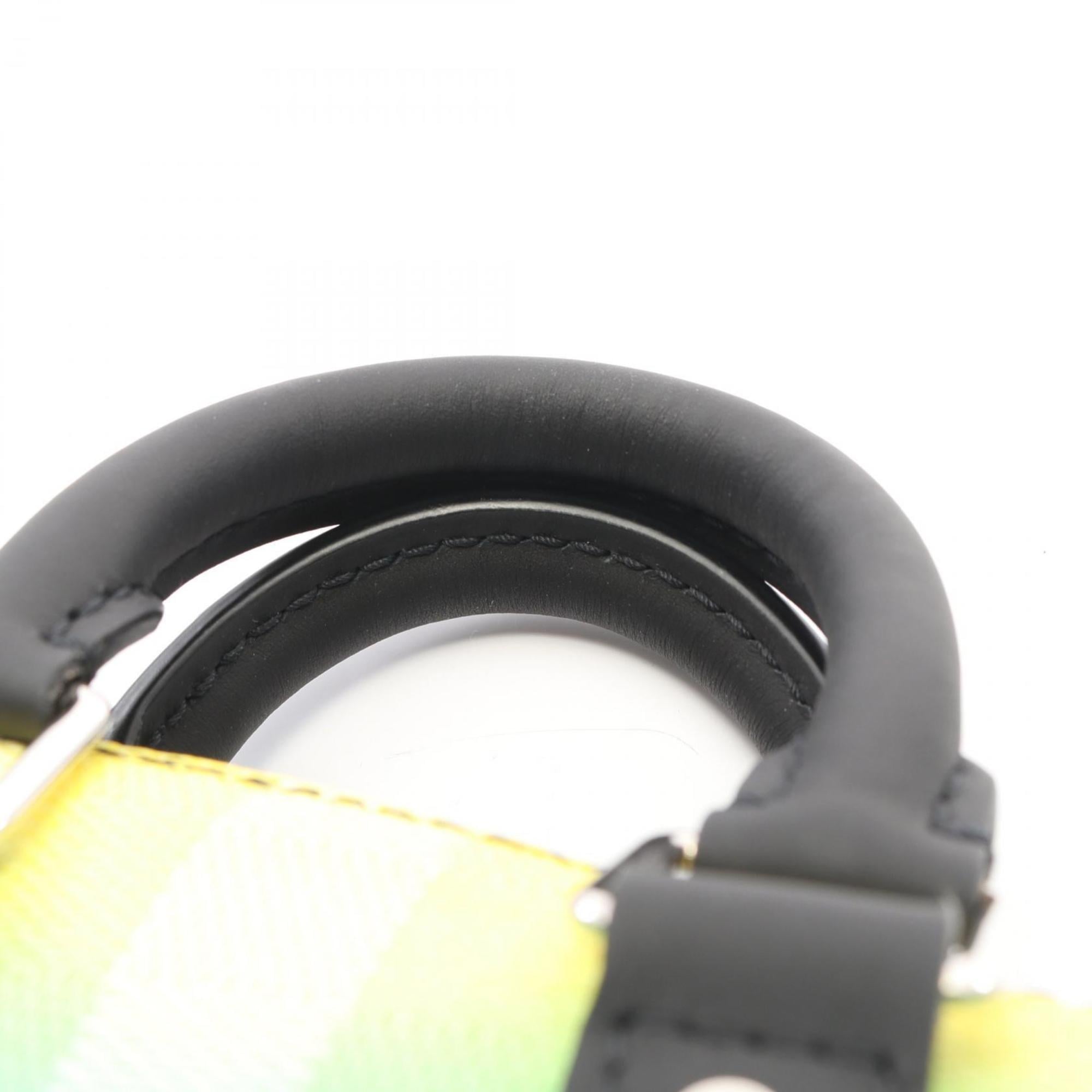 Louis Vuitton Black Green Yellow Coated Canvas Leather Handbag (Pre-Owned)