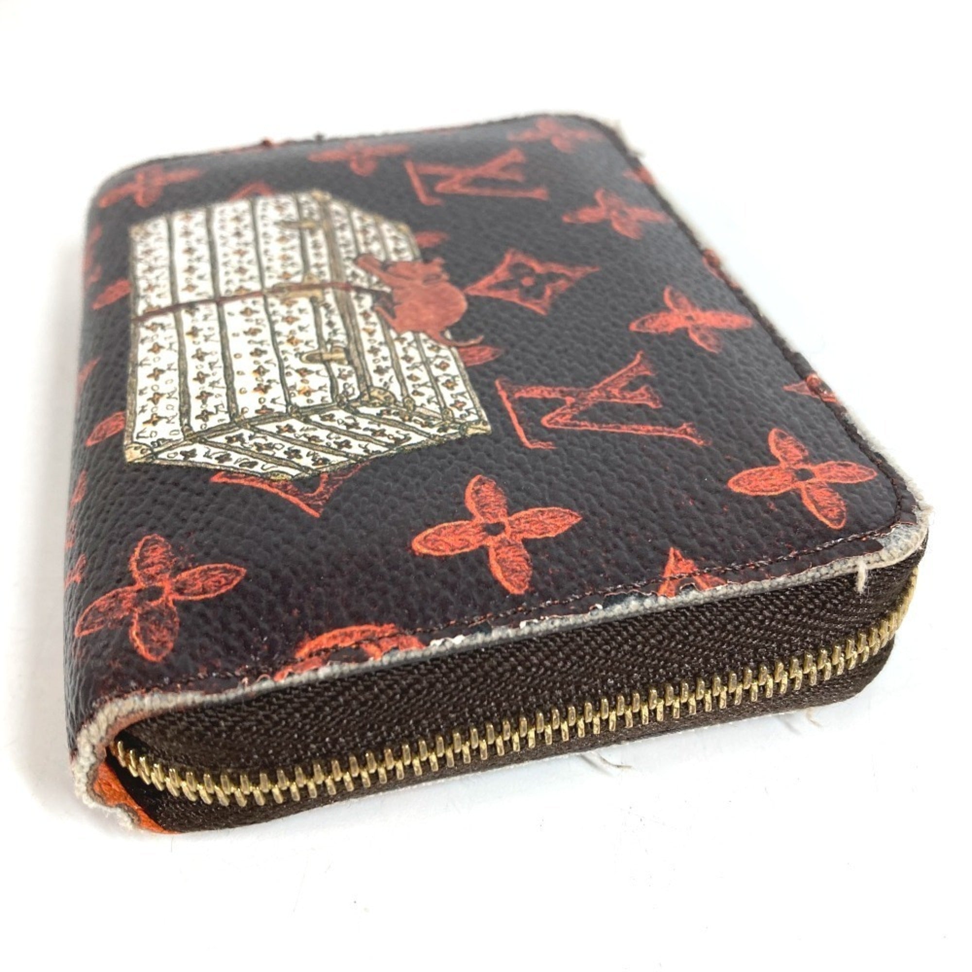 Louis Vuitton Brown Orange Monogram Coin Purse/Coin Case (Pre-Owned)