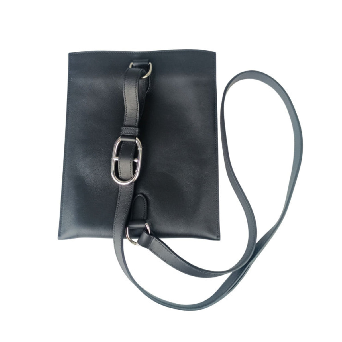 Hermes Black Swift Leather Crossbody Bag Shoulder Bag (Pre-Owned)