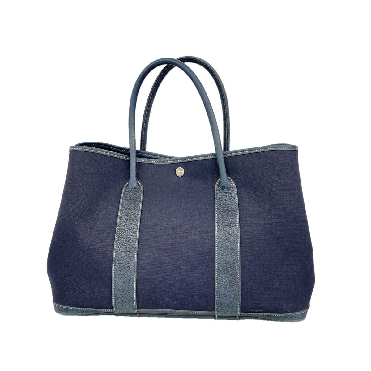 Hermes Navy Toile Officier Tote Bag (Pre-Owned)