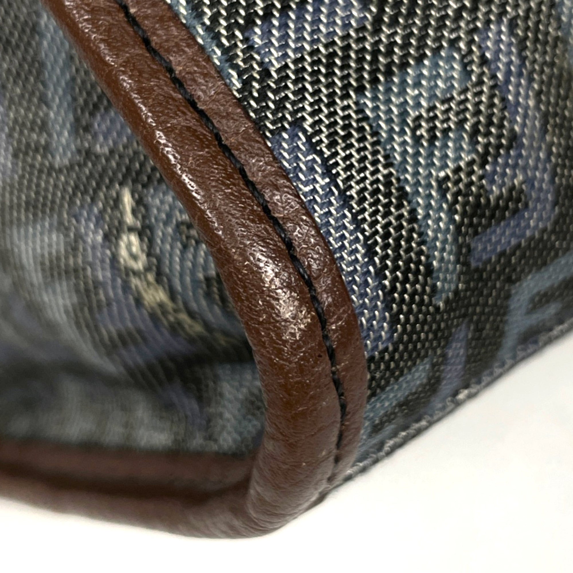 Fendi Brown Green Zucchino Tote Bag (Pre-Owned)