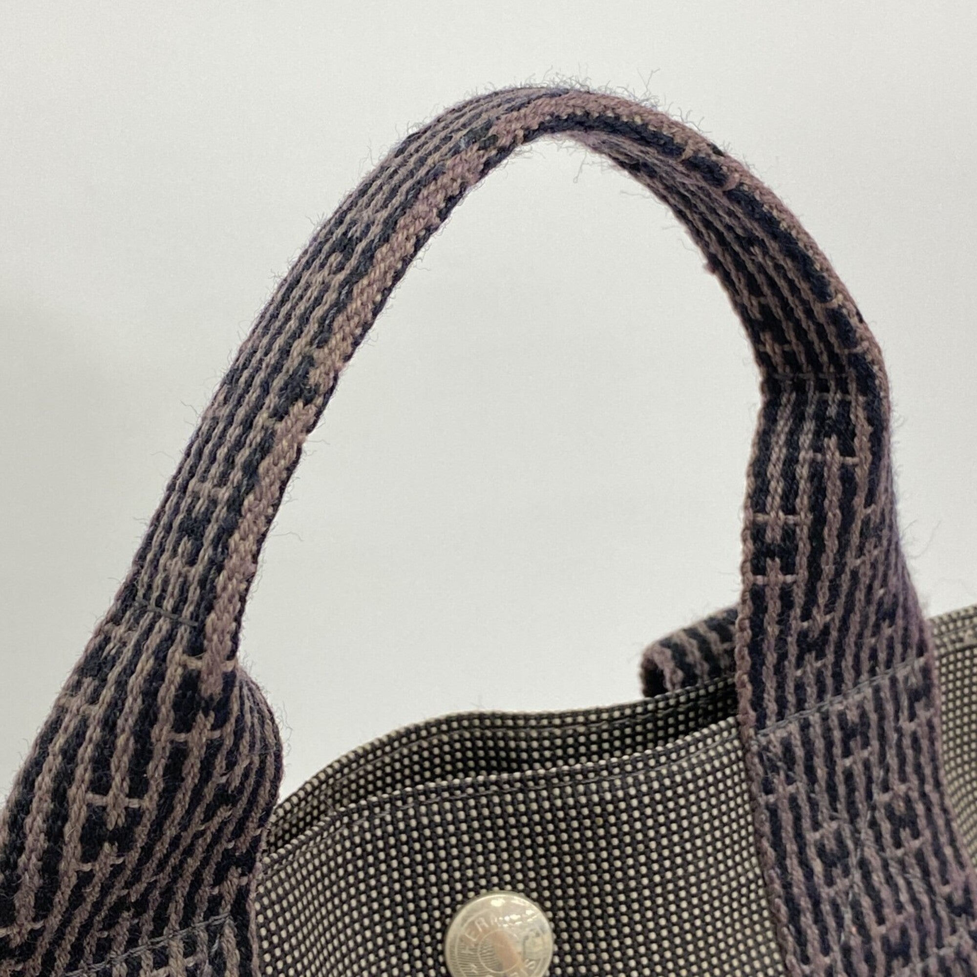 Hermes Gray Canvas Backpack (Pre-Owned)