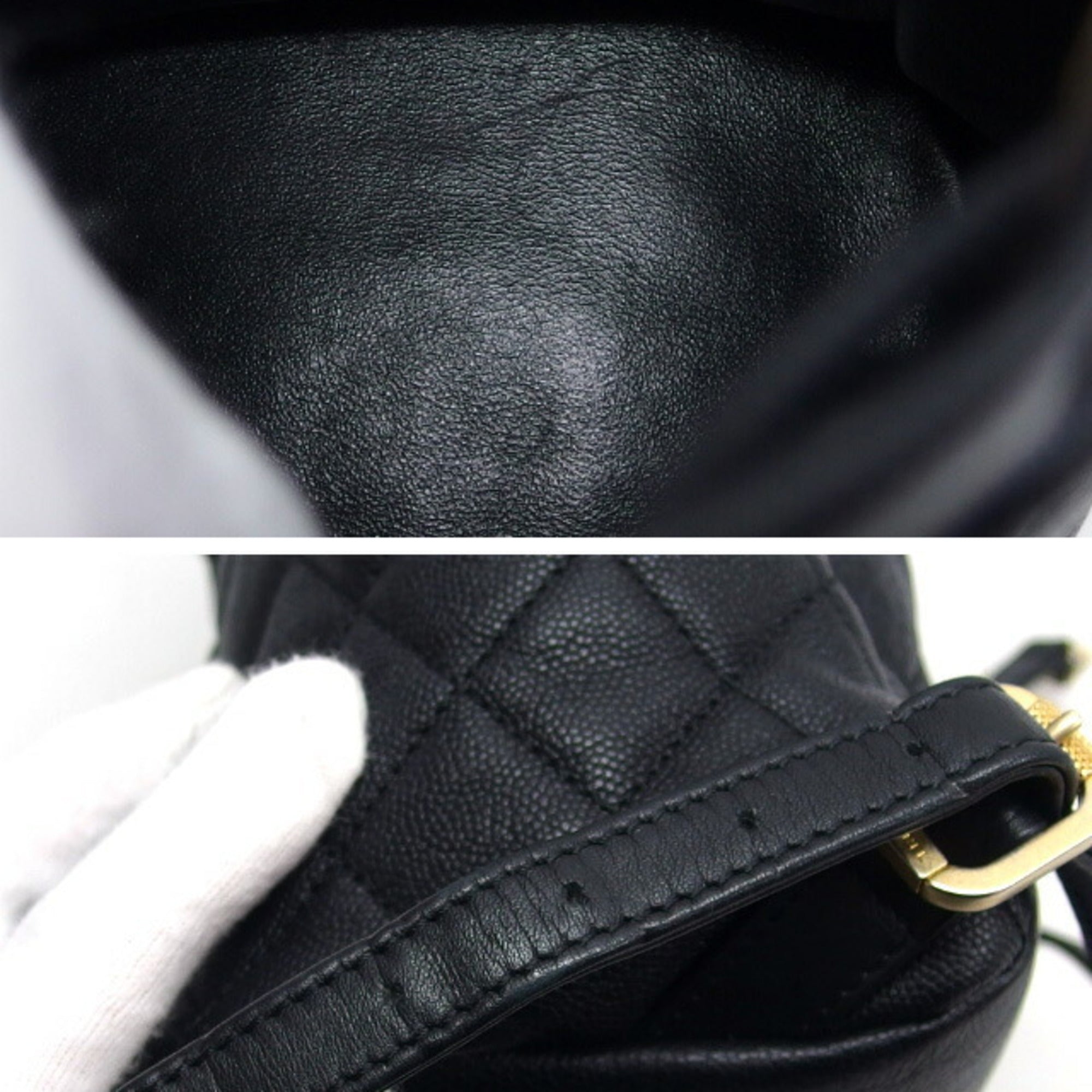 Chanel Black Grained Calfskin Backpack (Pre-Owned)