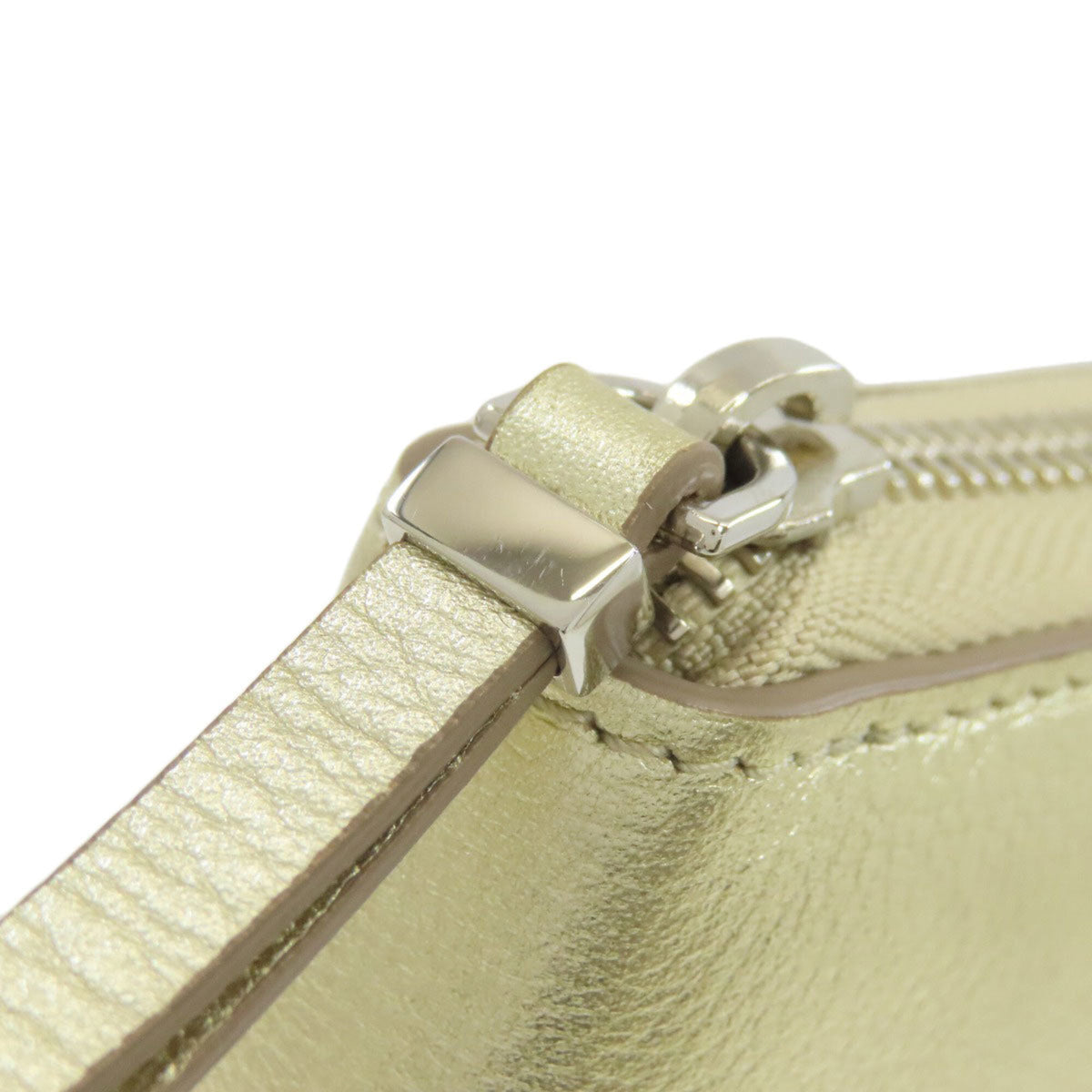 Jimmy Choo Gold Leather Long Wallet (Bi-Fold) (Pre-Owned)