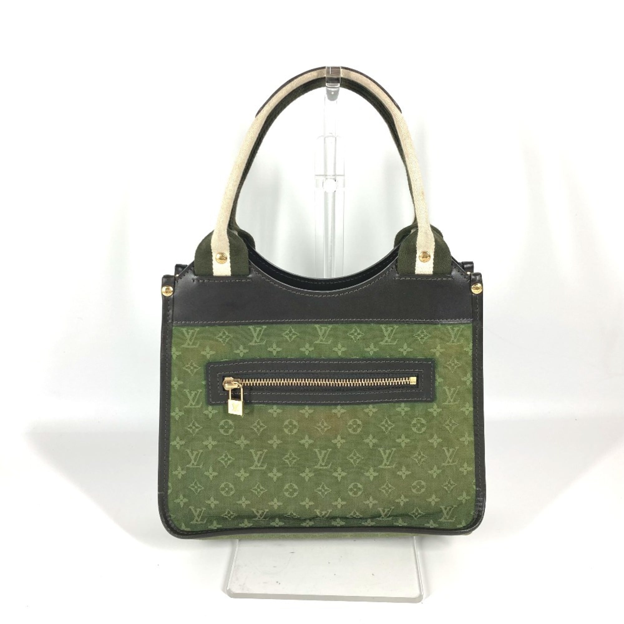 Louis Vuitton Khaki Monogram Mini Handbag Tote Bag (Pre-Owned)