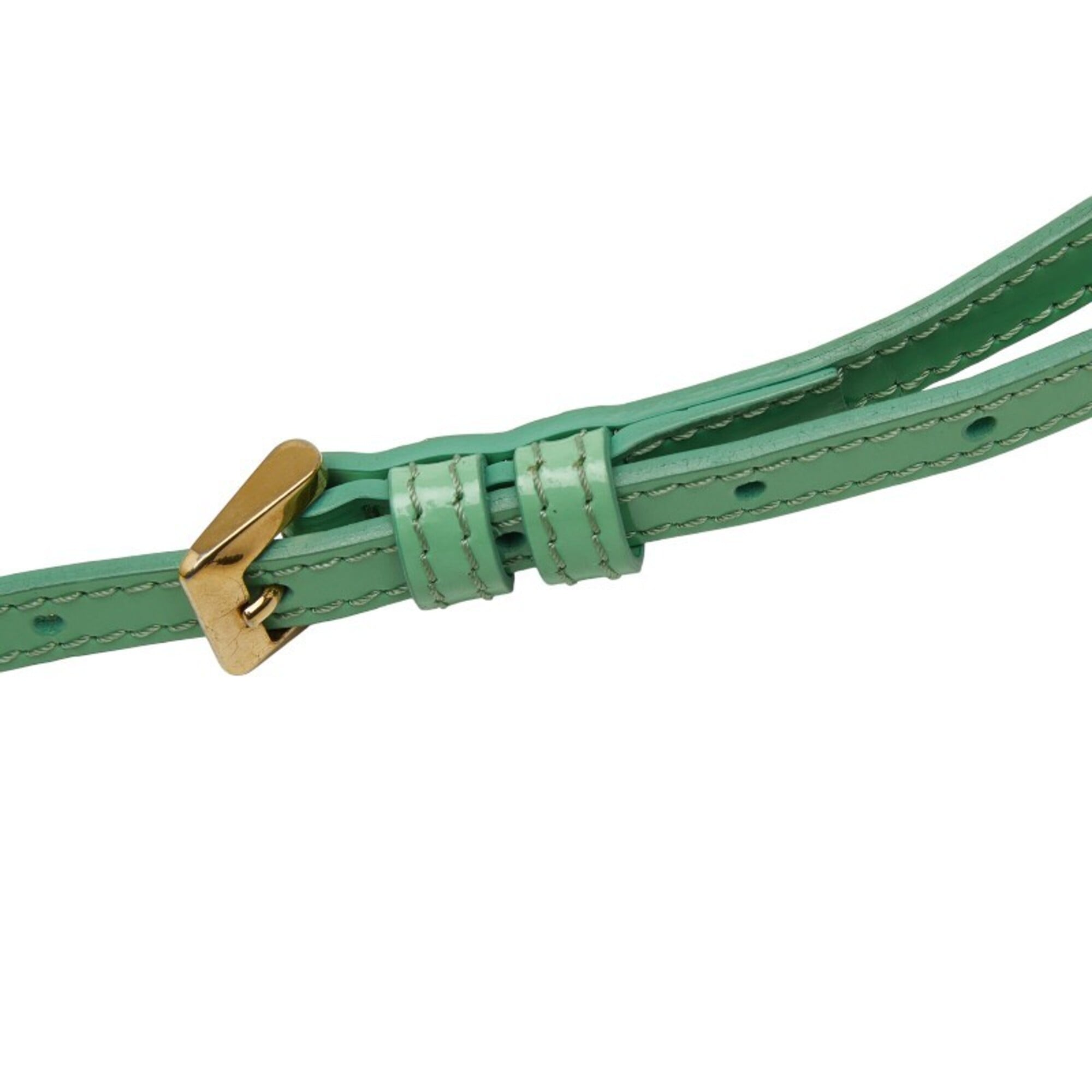 Burberry Green Patent Leather Shoulder Bag (Pre-Owned)