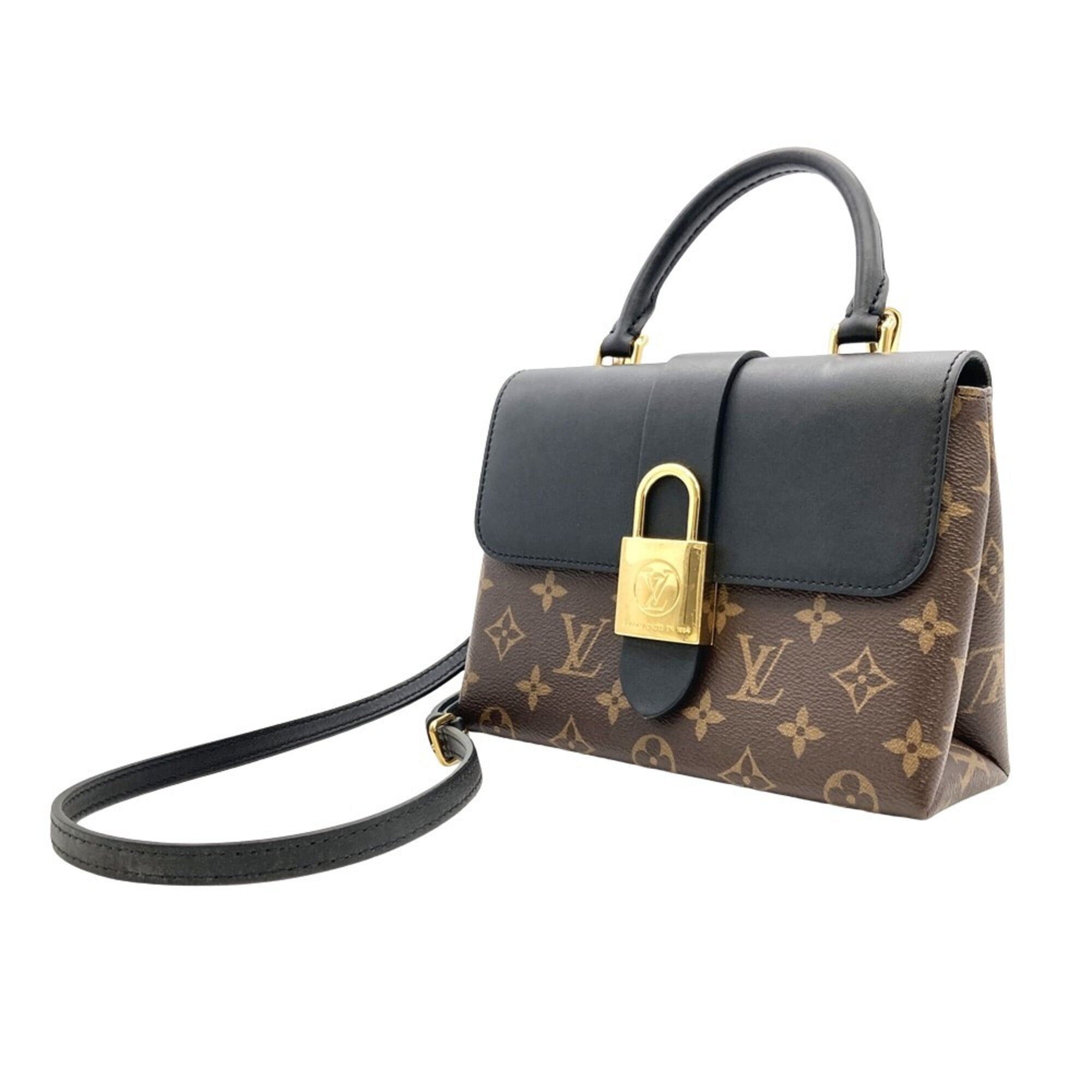 Louis Vuitton Black Noir Monogram Canvas Handbag (Pre-Owned)