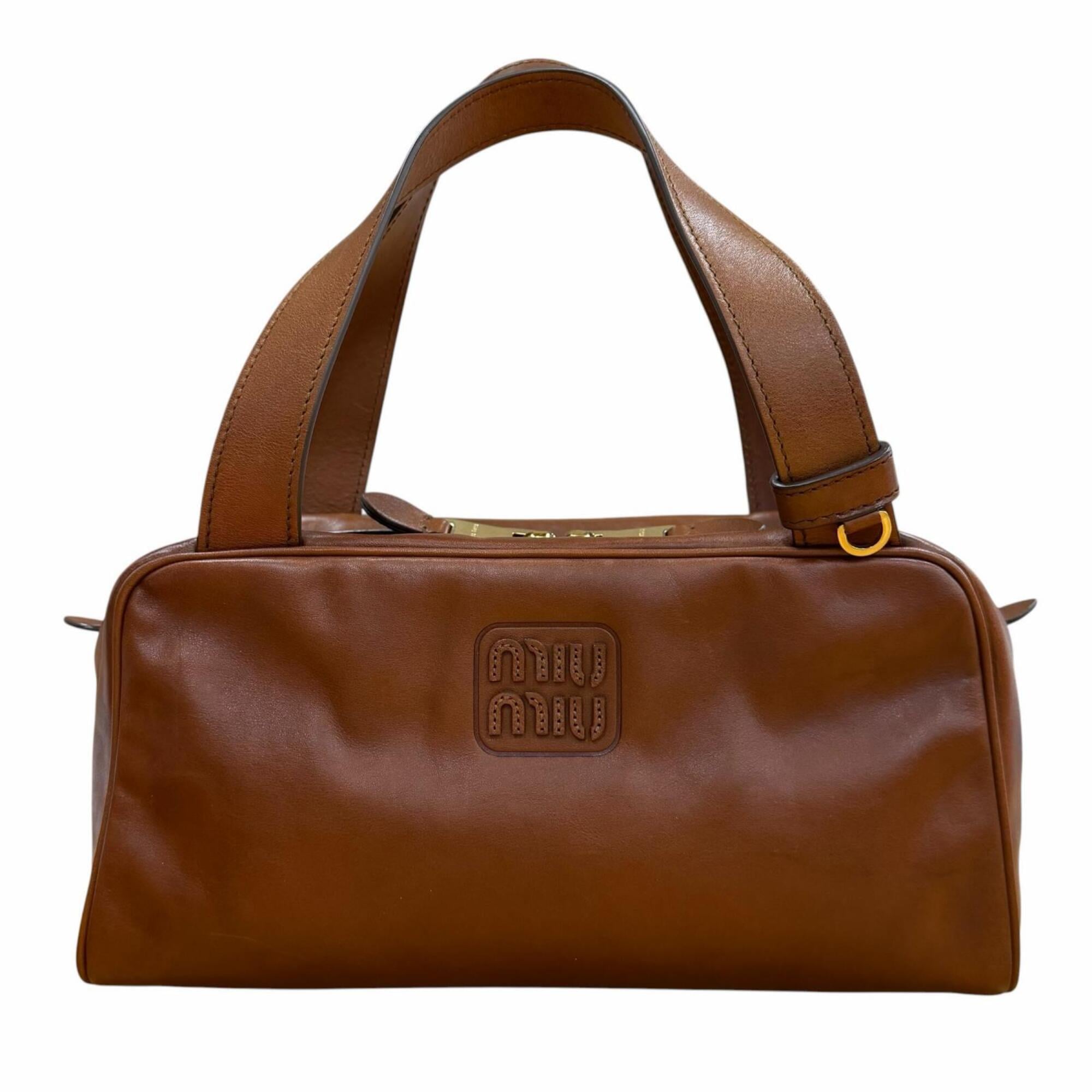 Miu Miu Brown Leather Handbag (Pre-Owned)