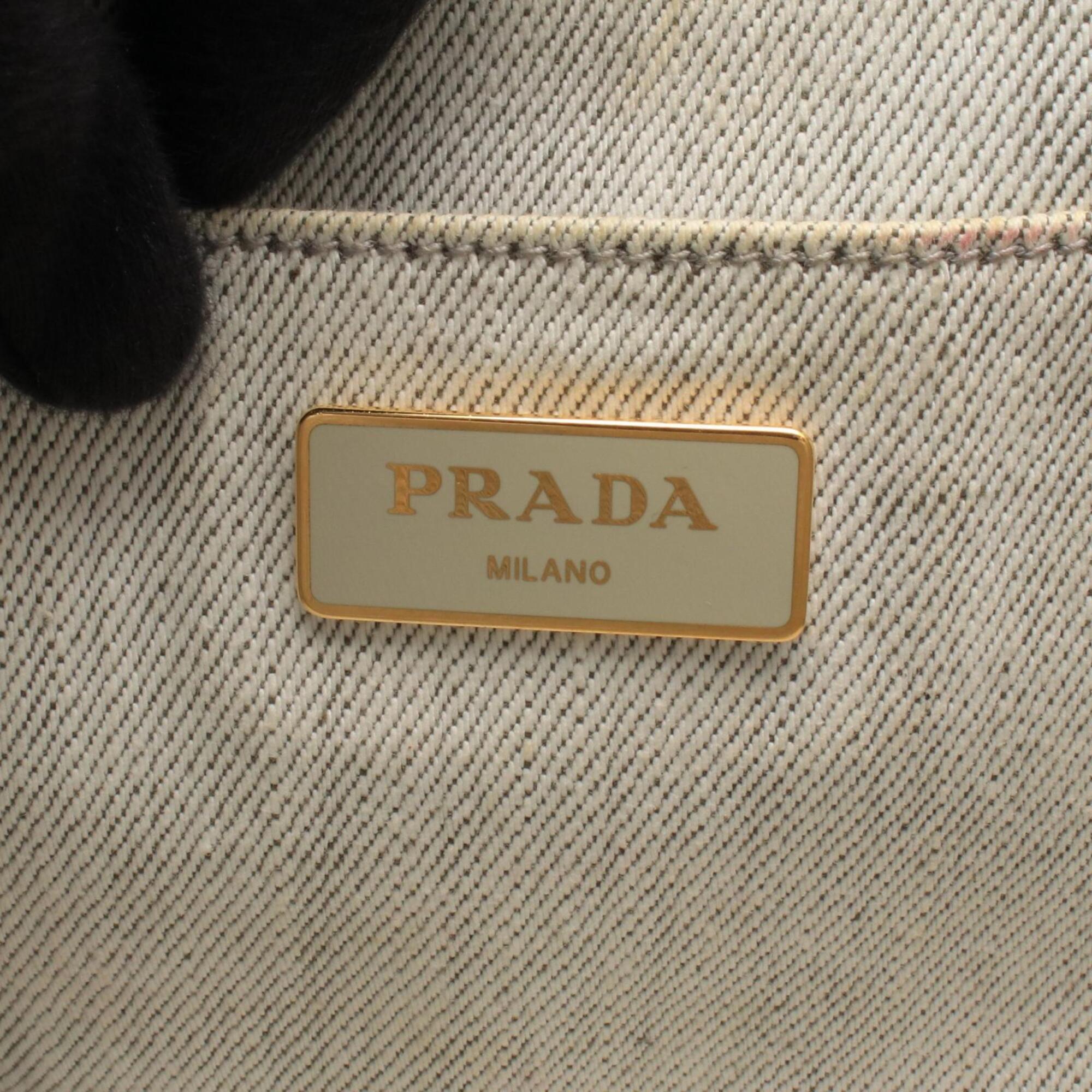 Prada Denim Handbag Tote Bag (Pre-Owned)
