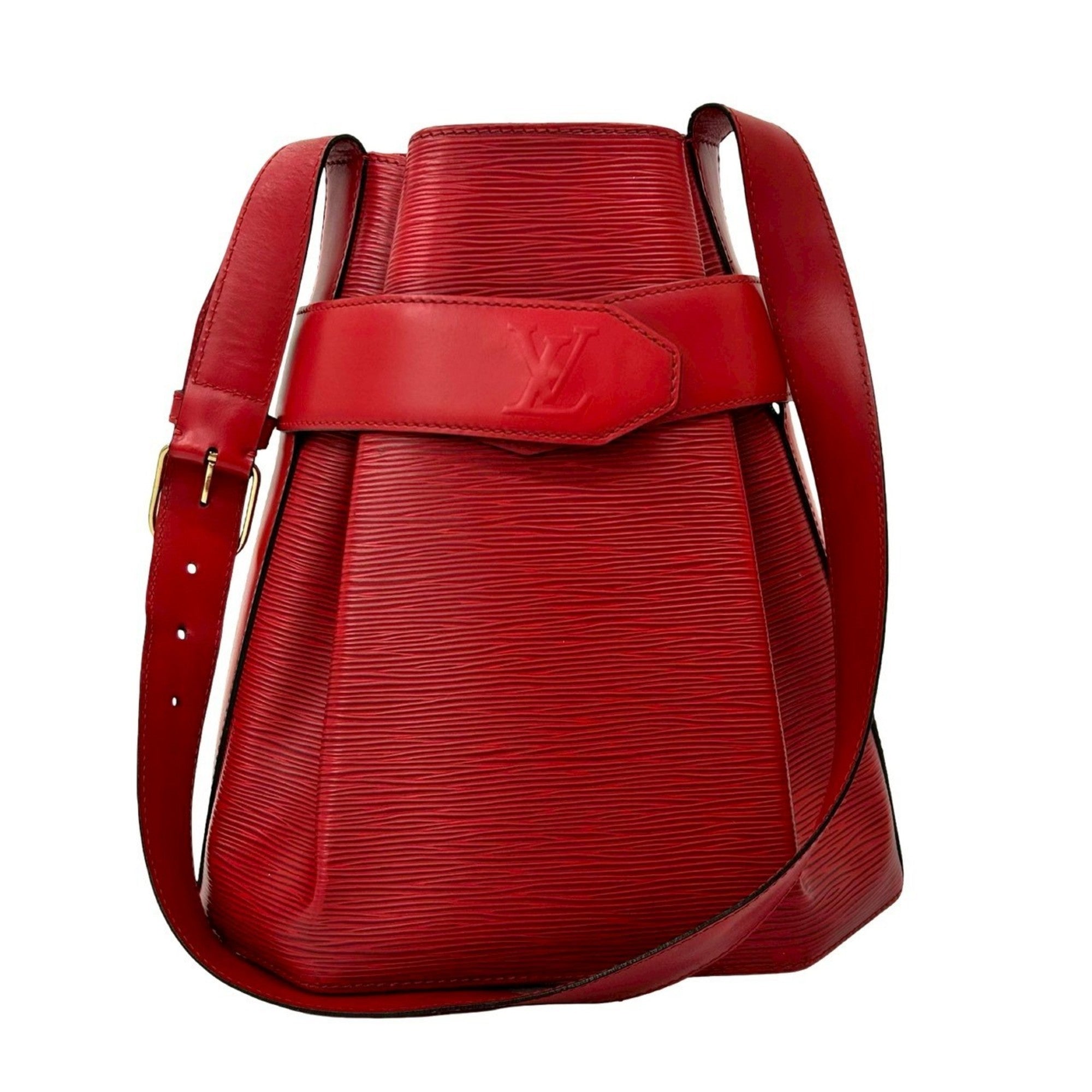 Louis Vuitton Red Color Epi Leather Shoulder Bag Tote Bag (Pre-Owned)