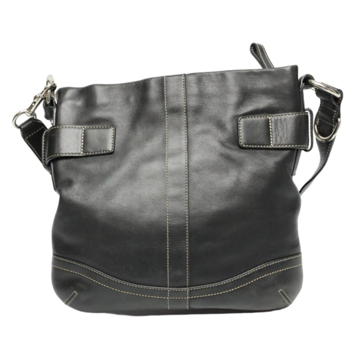 Coach Black Leather Shoulder Bag (Pre-Owned)