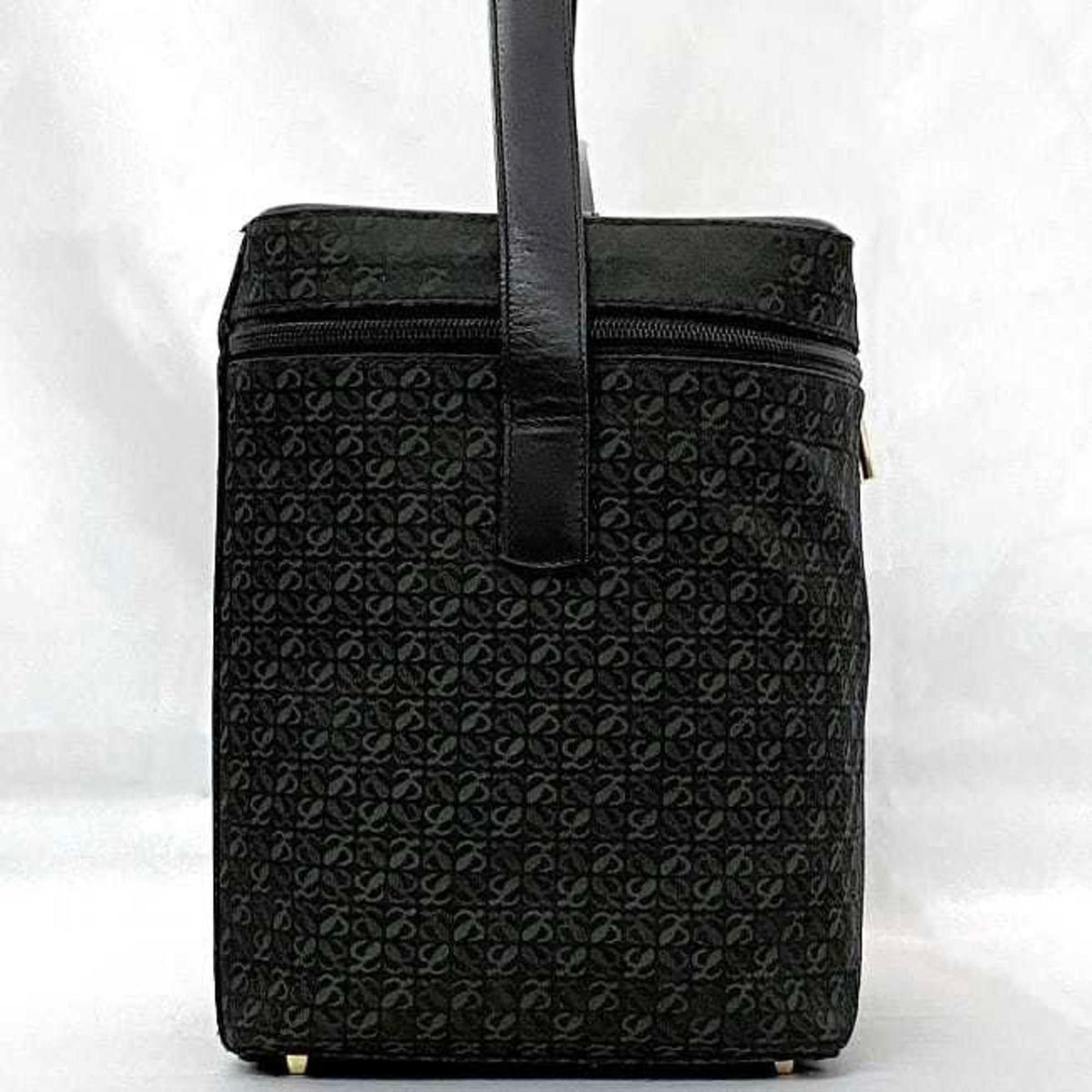 Loewe Black Green Canvas Leather Shoulder Bag (Pre-Owned)