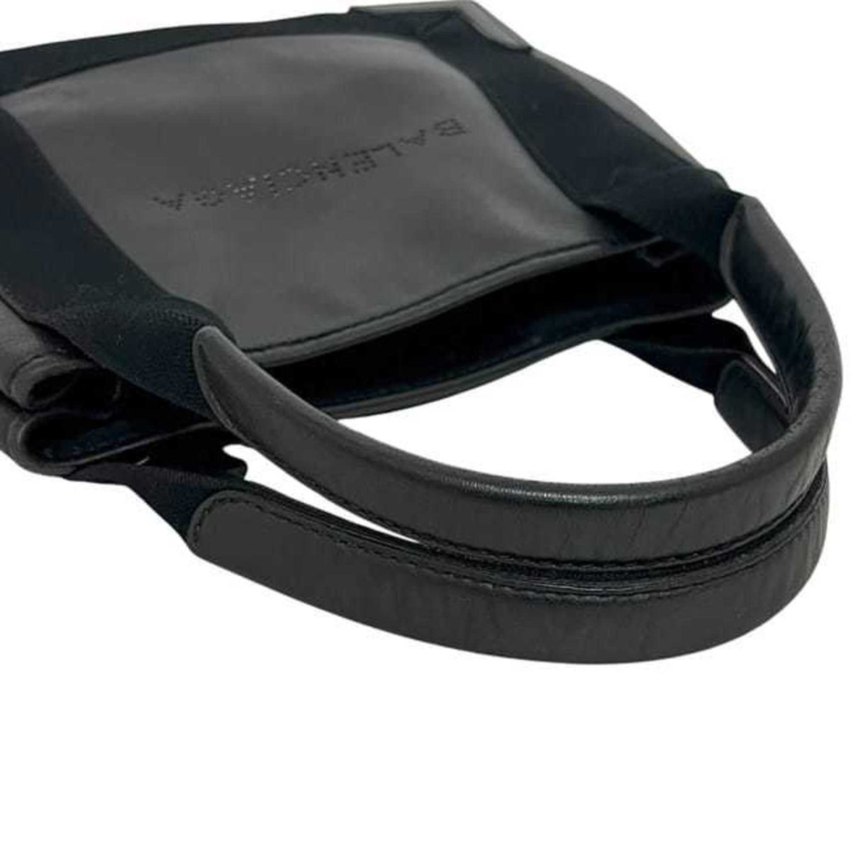Balenciaga Black Leather Handbag Pouch Shoulder Bag Tote Bag (Pre-Owned)