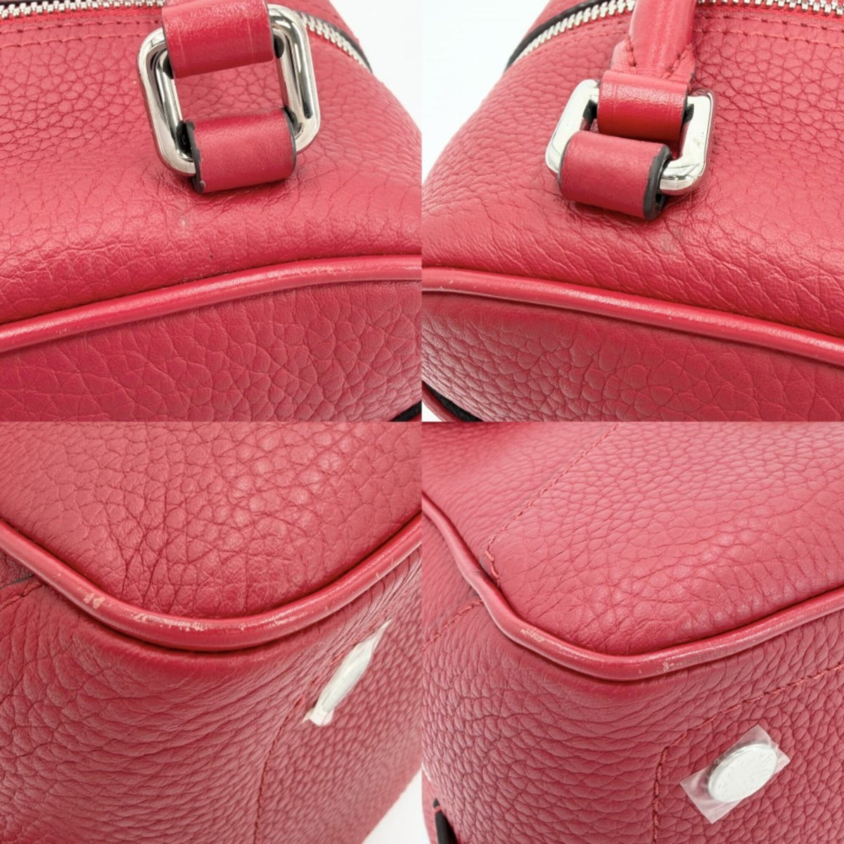 Louis Vuitton Red Color Leather Handbag Shoulder Bag (Pre-Owned)
