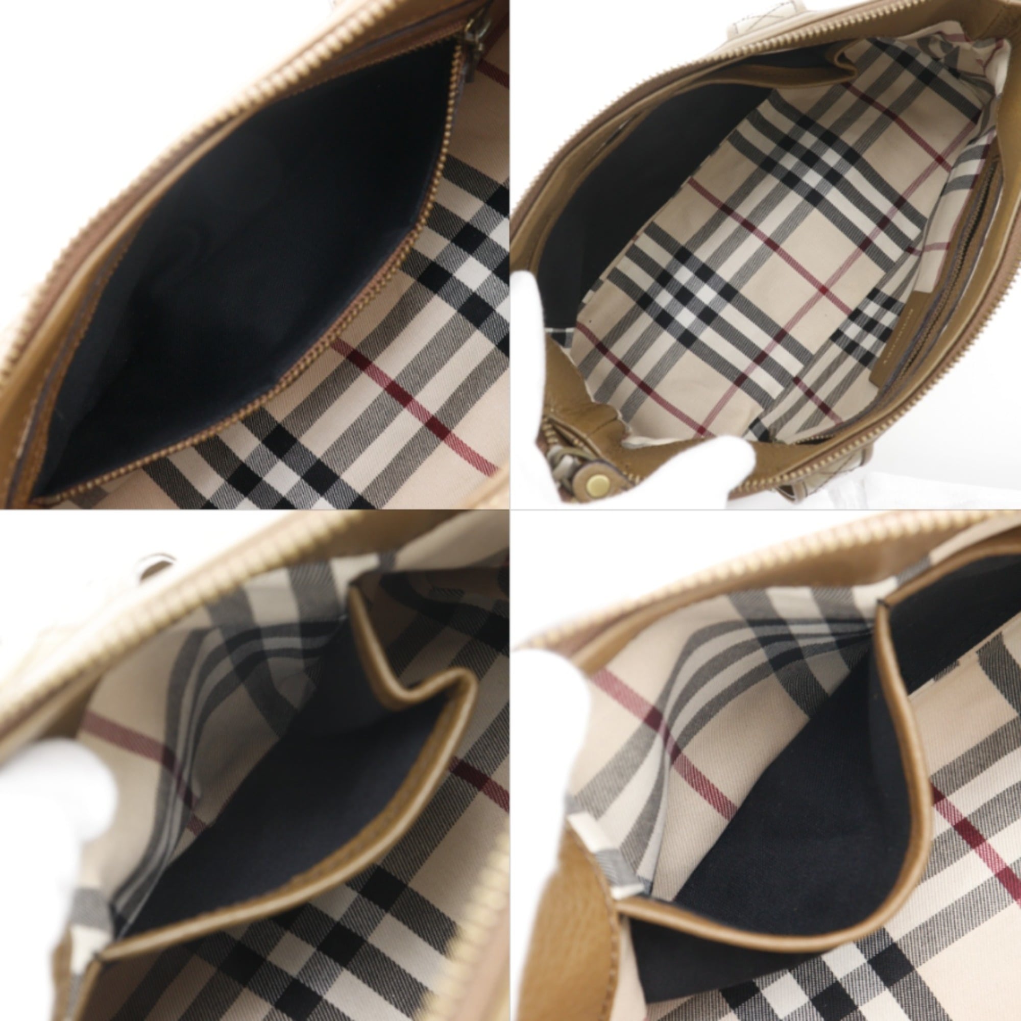 Burberry Brown Leather Shoulder Bag (Pre-Owned)