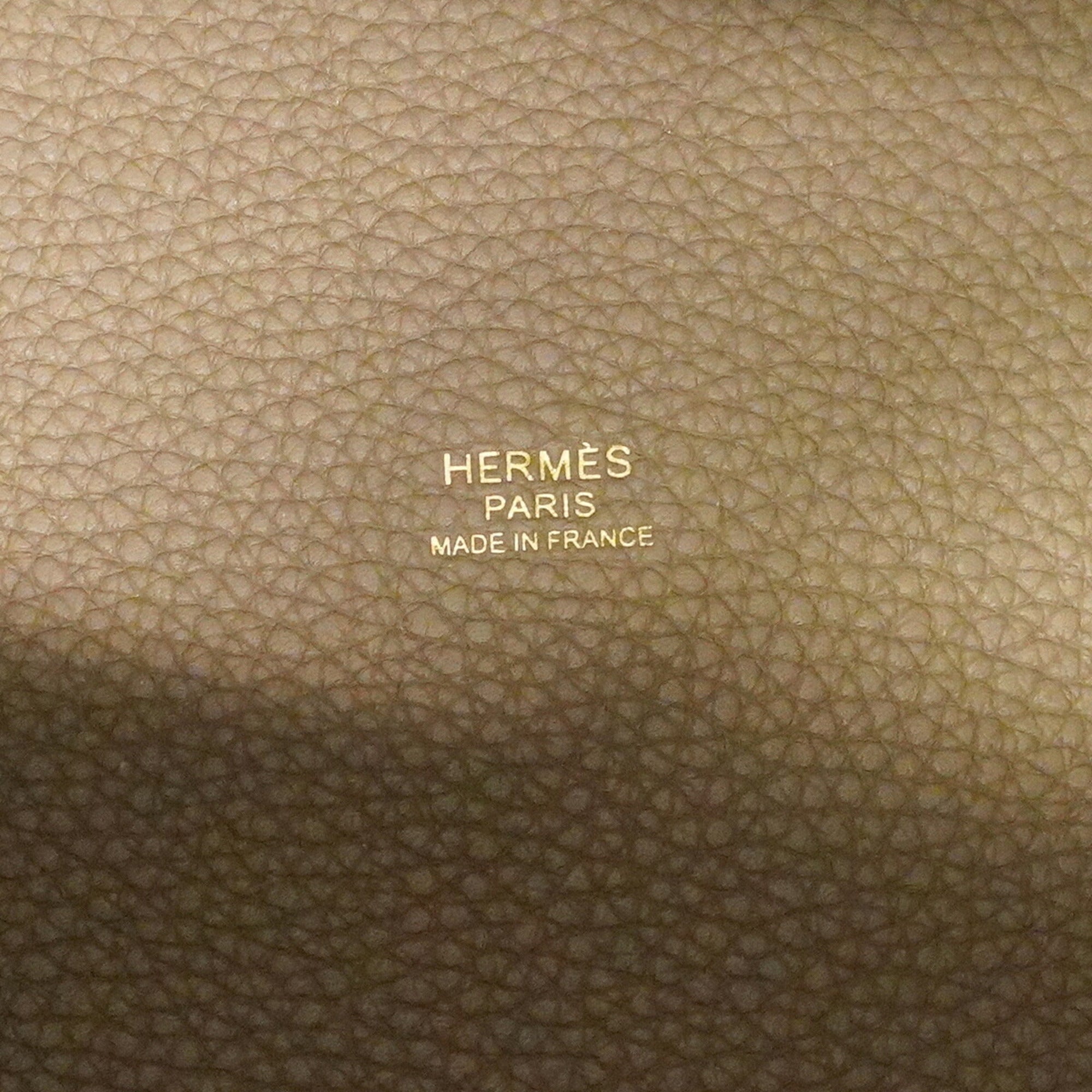 Hermes Etoupe Gray Taurillon Clemence Leather Handbag (Pre-Owned)