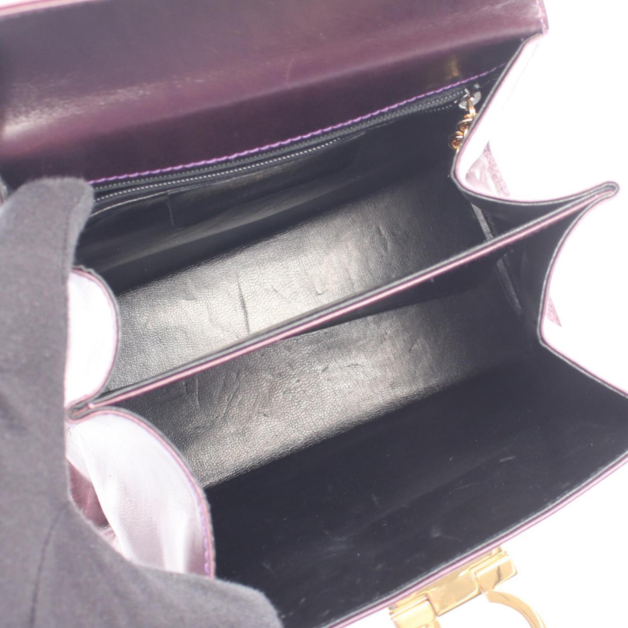 Salvatore Ferragamo Purple Leather Handbag (Pre-Owned)