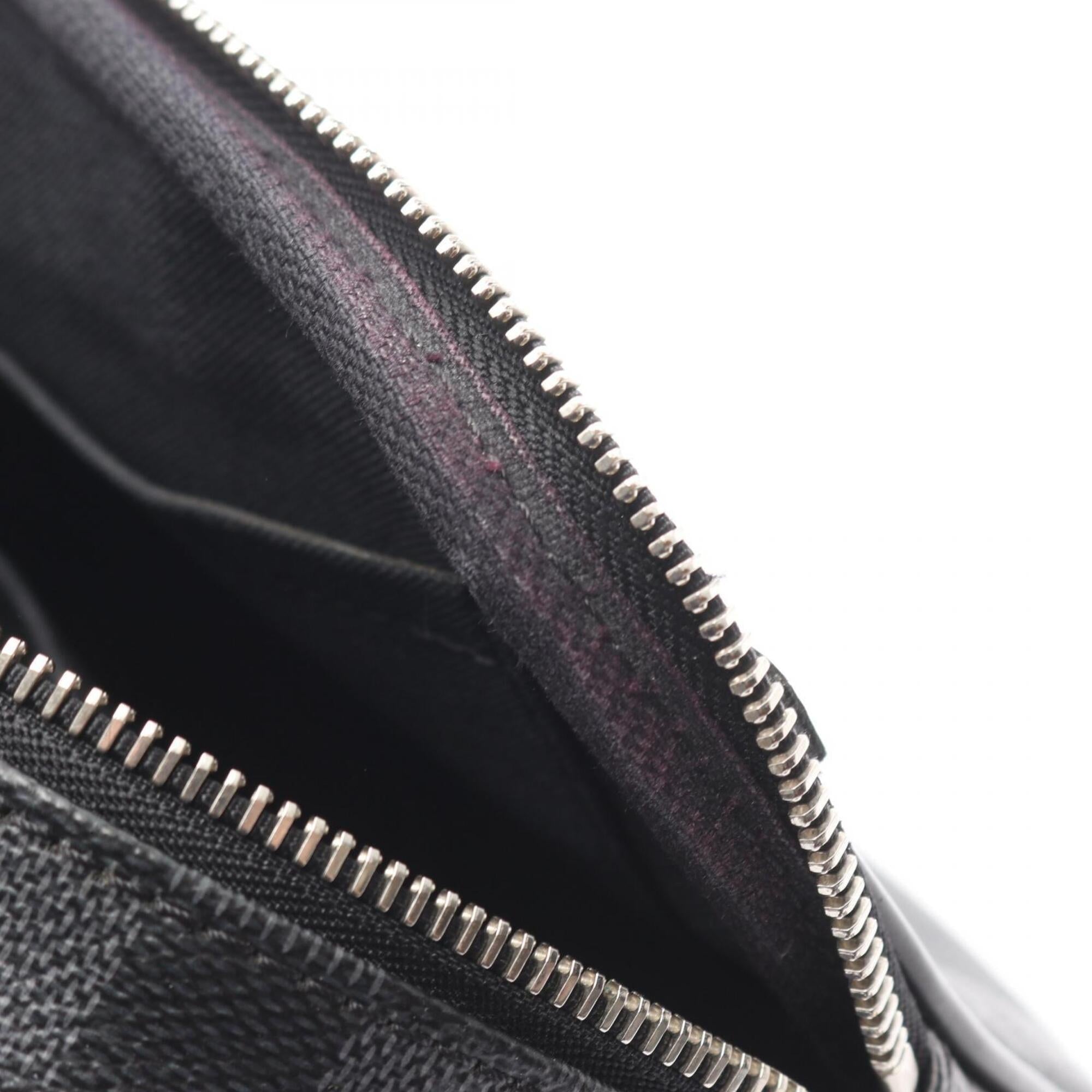 Louis Vuitton Black Coated Canvas Leather Fanny Pack Handbag (Pre-Owned)