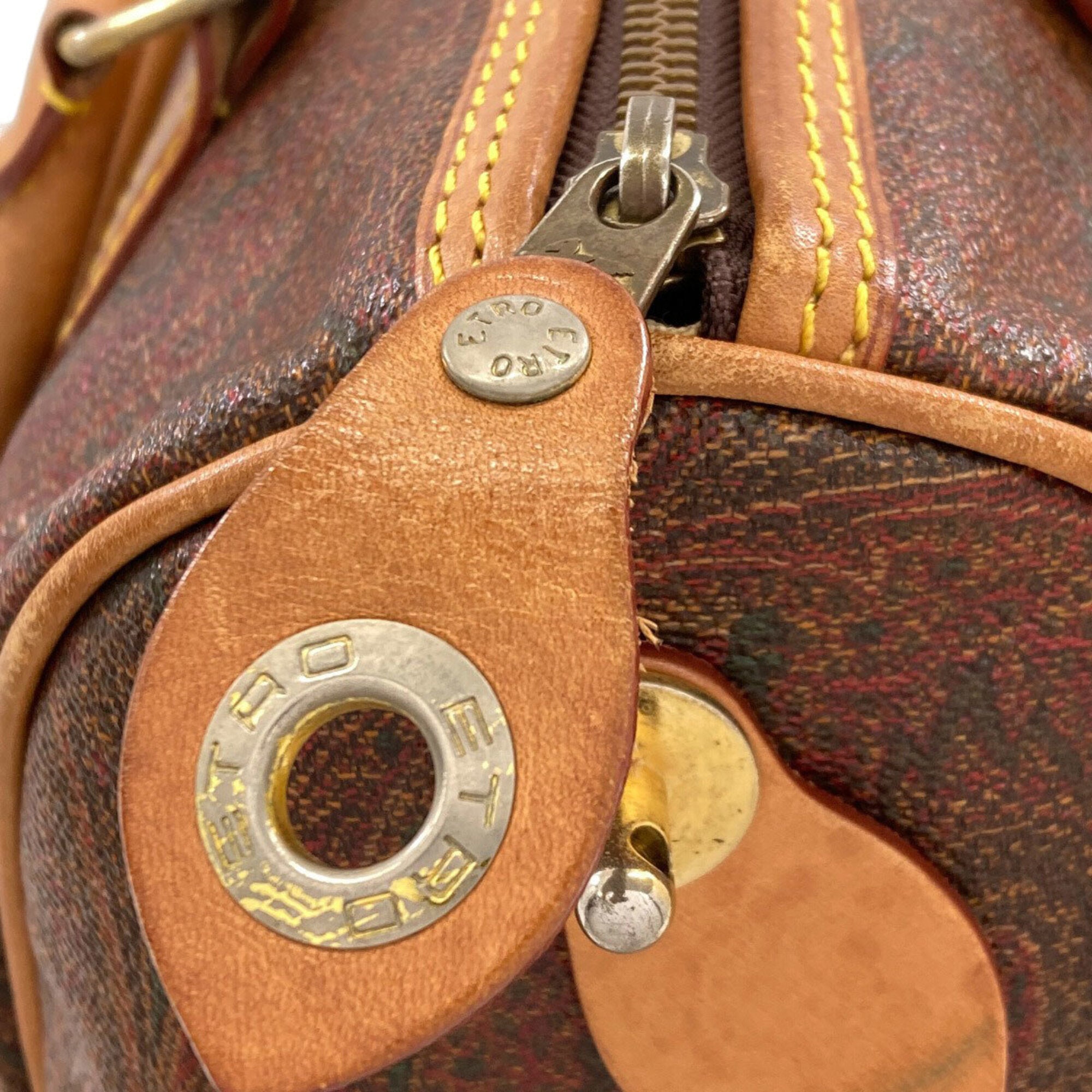 Etro Brown Pvc Boston Bag (Pre-Owned)