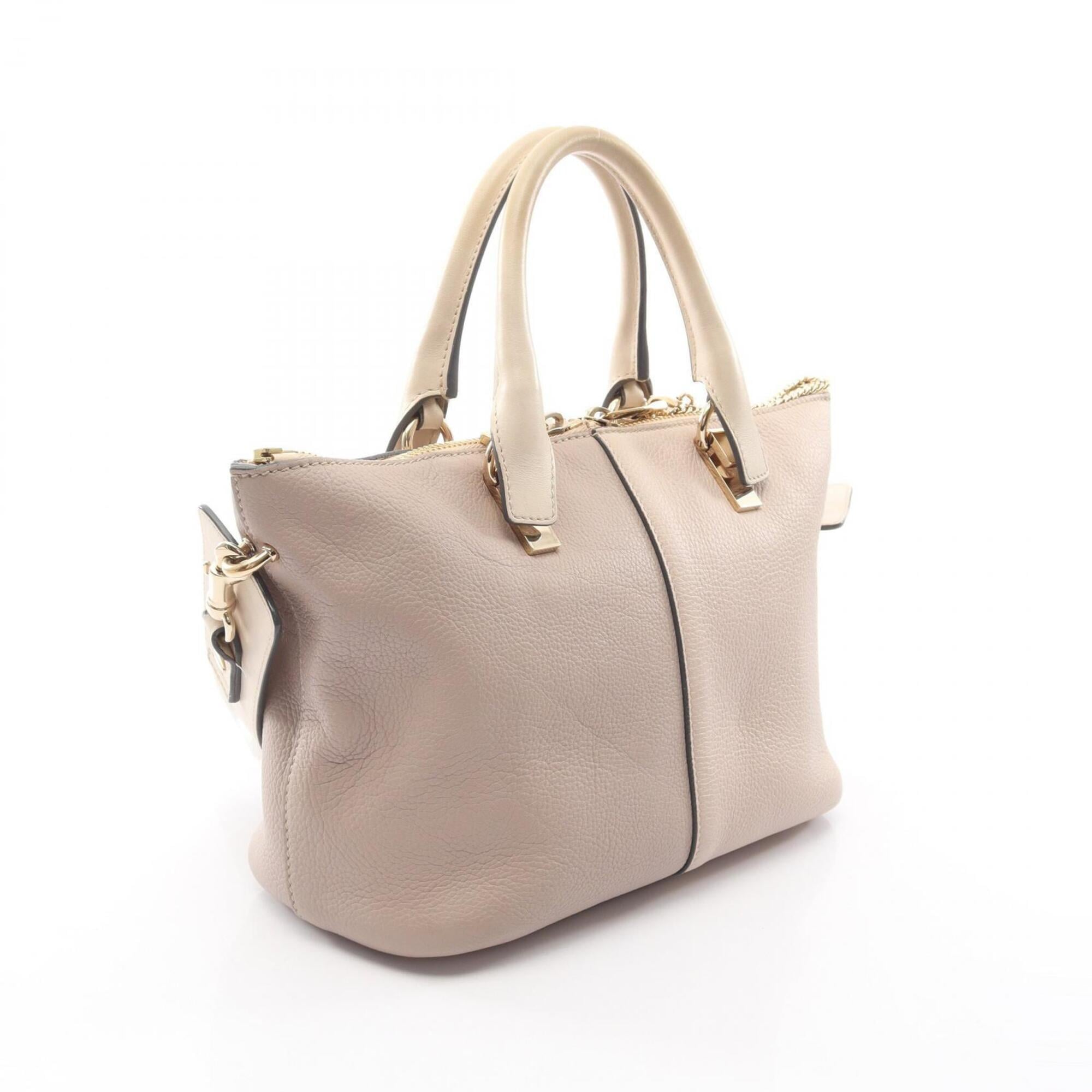 Chloé Beige Ivory Leather Handbag (Pre-Owned)