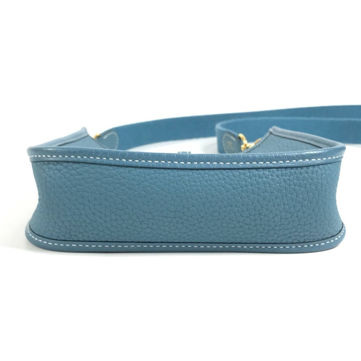 Hermes Blue Taurillon Clemence Leather Pochette Shoulder Bag (Pre-Owned)