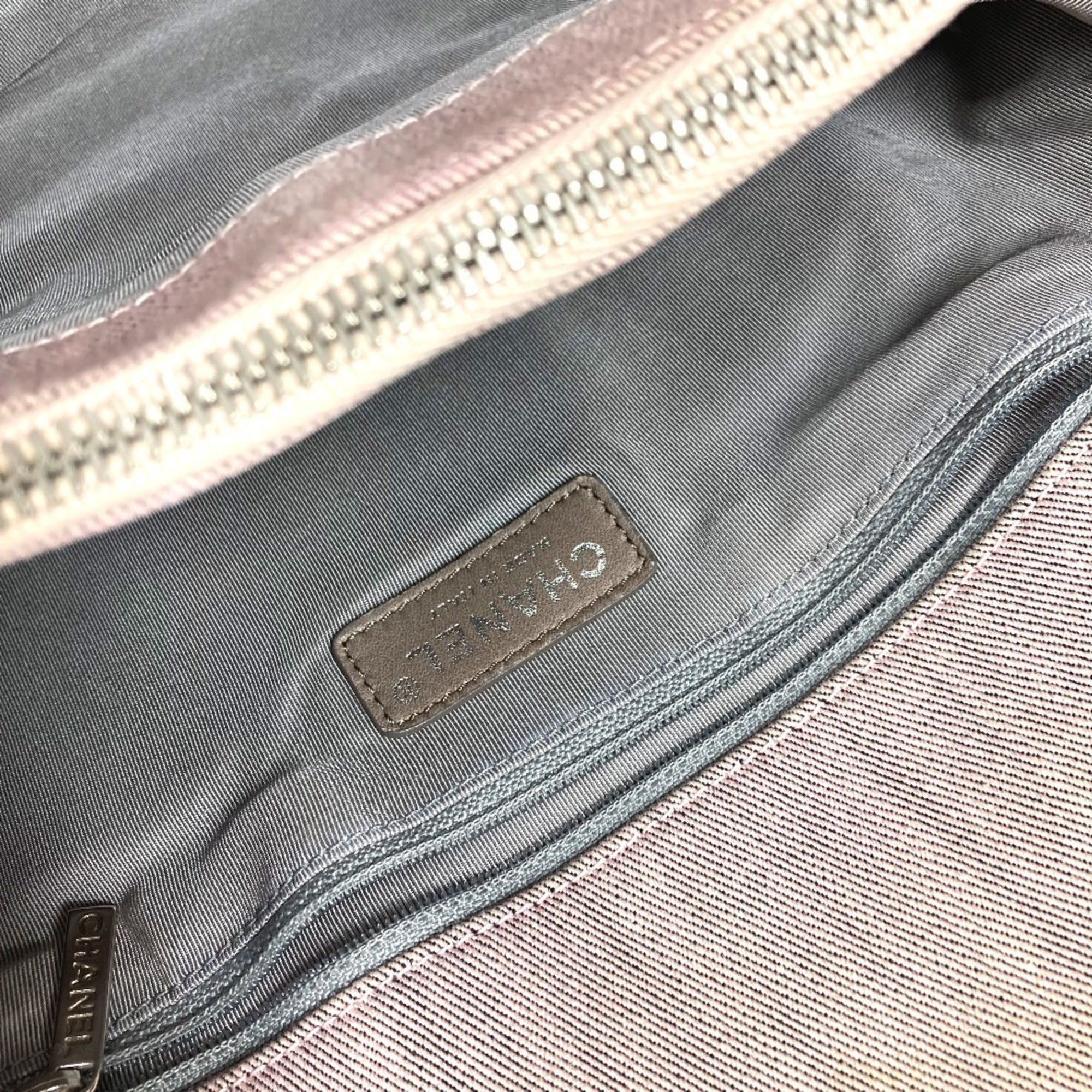 Chanel Pink Cotton Handbag Shoulder Bag (Pre-Owned)