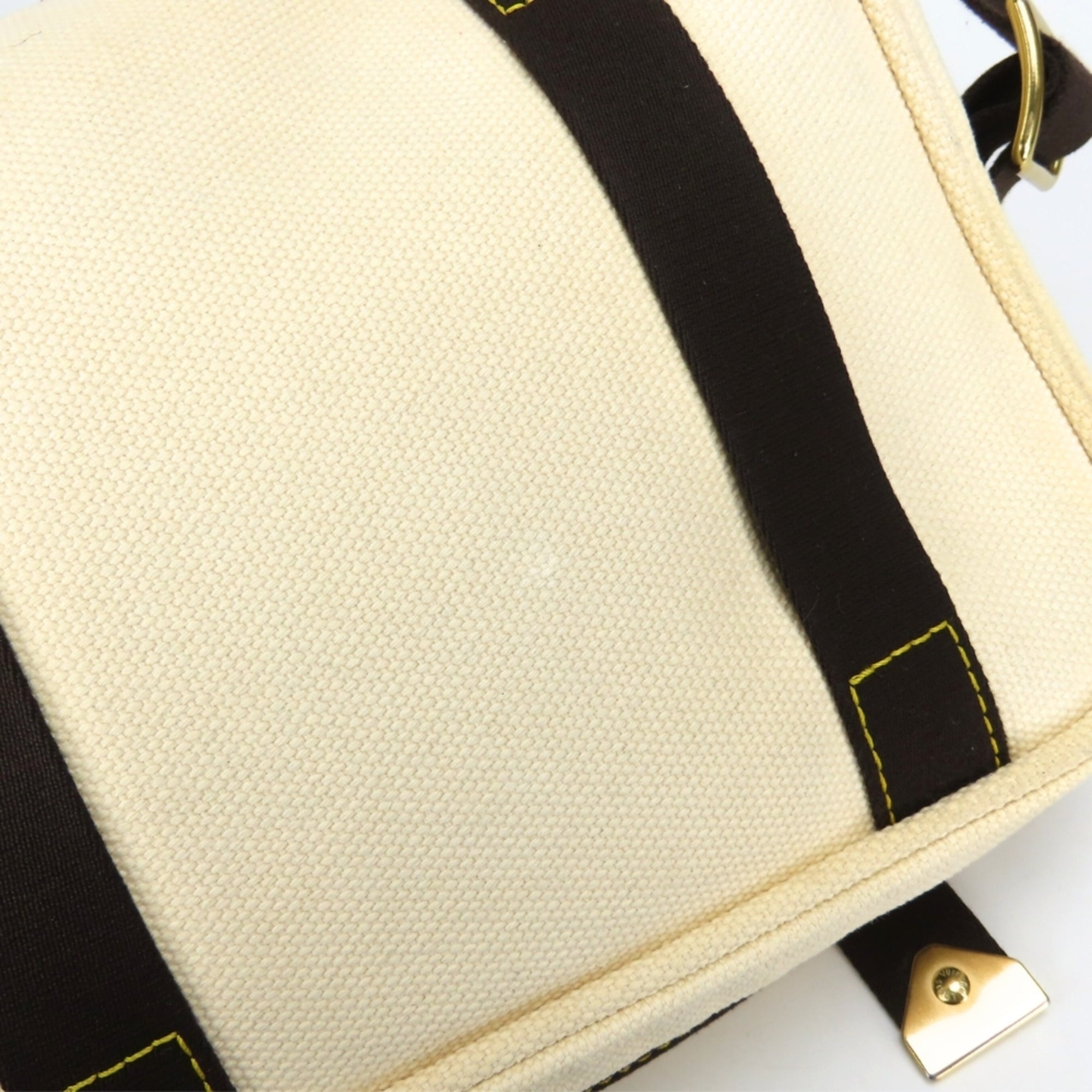 Louis Vuitton Brown Ecru Ivory Canvas Shoulder Bag (Pre-Owned)