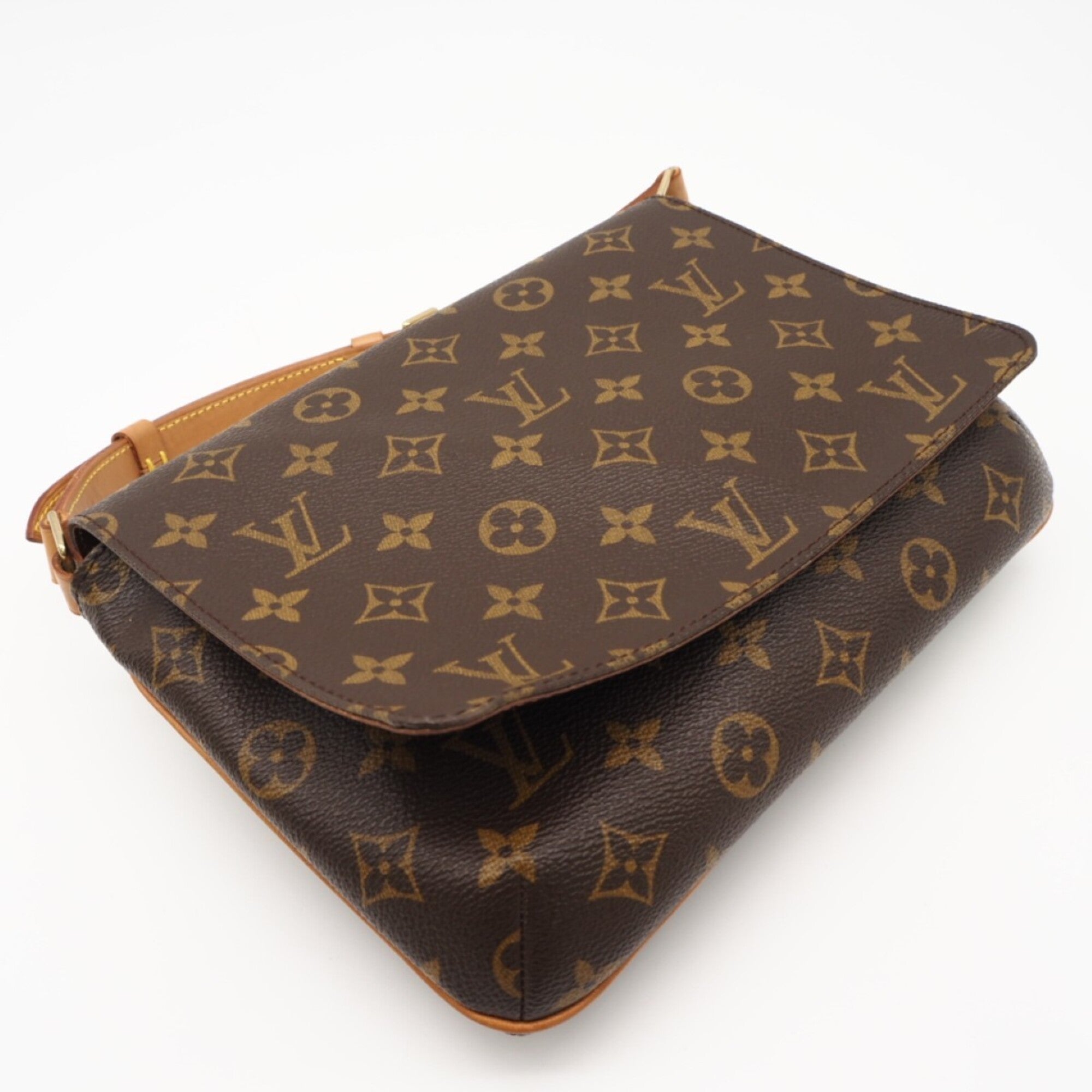 Louis Vuitton Monogram Brown Coated Canvas Leather Shoulder Bag (Pre-Owned)