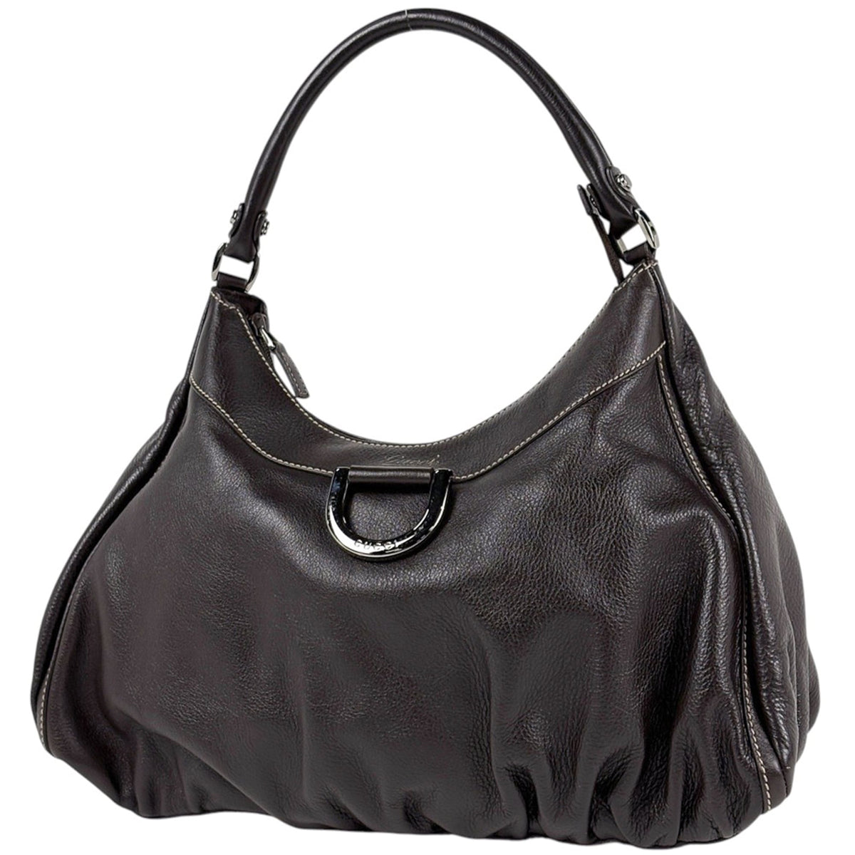 Gucci Brown Leather Shoulder Bag (Pre-Owned)