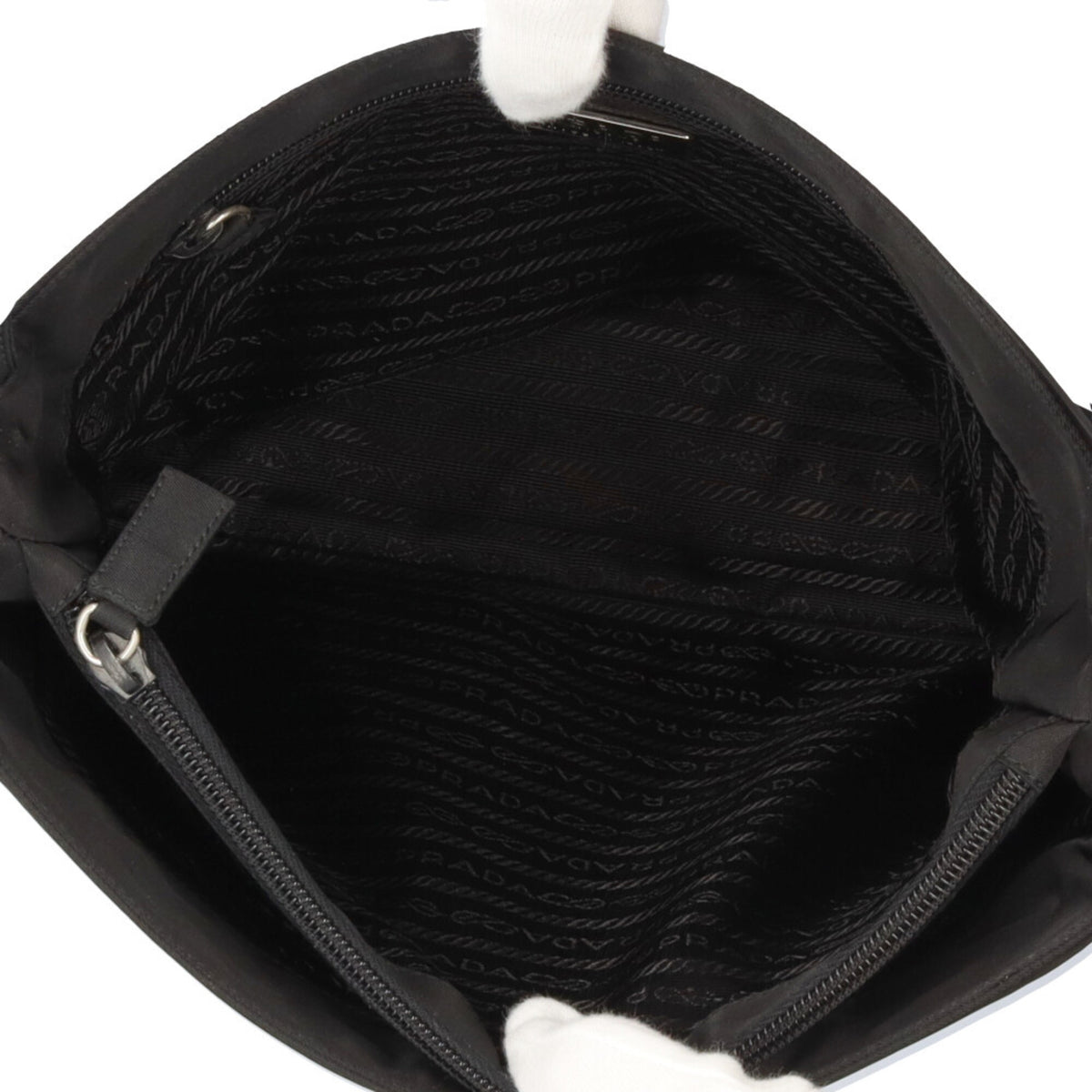 Prada Black Nero Nylon Handbag Tote Bag (Pre-Owned)
