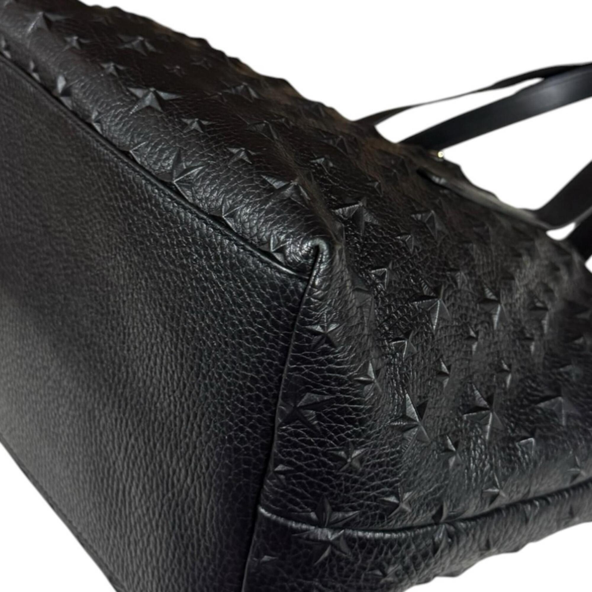 Jimmy Choo Black Leather Tote Bag (Pre-Owned)