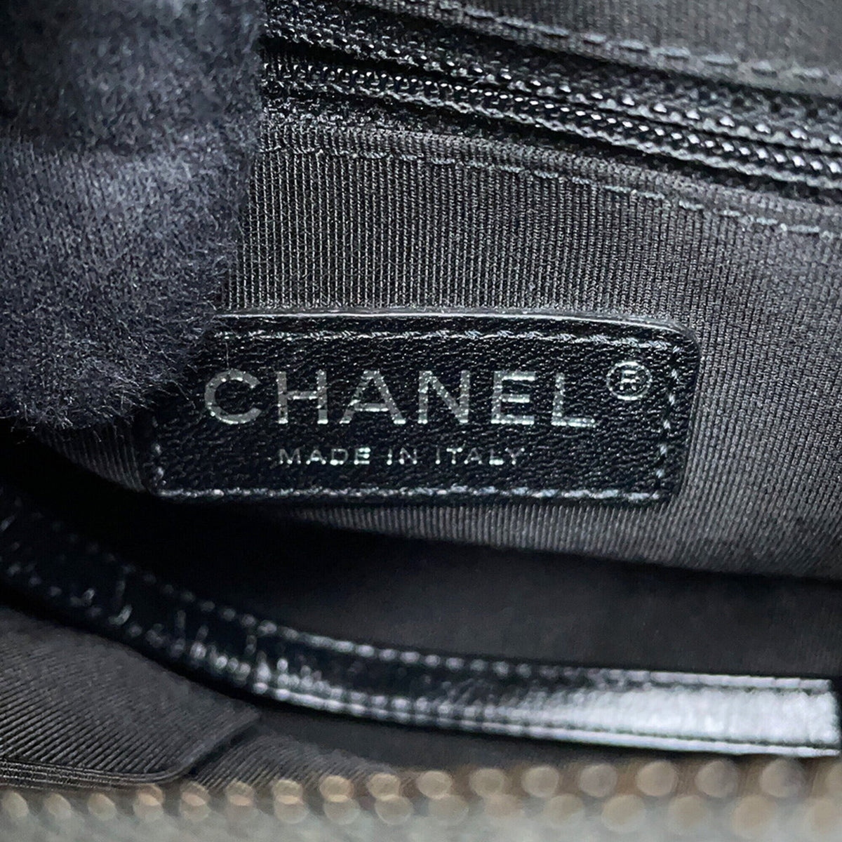 Chanel Gabriel Black Leather Handbag Shoulder Bag (Pre-Owned)