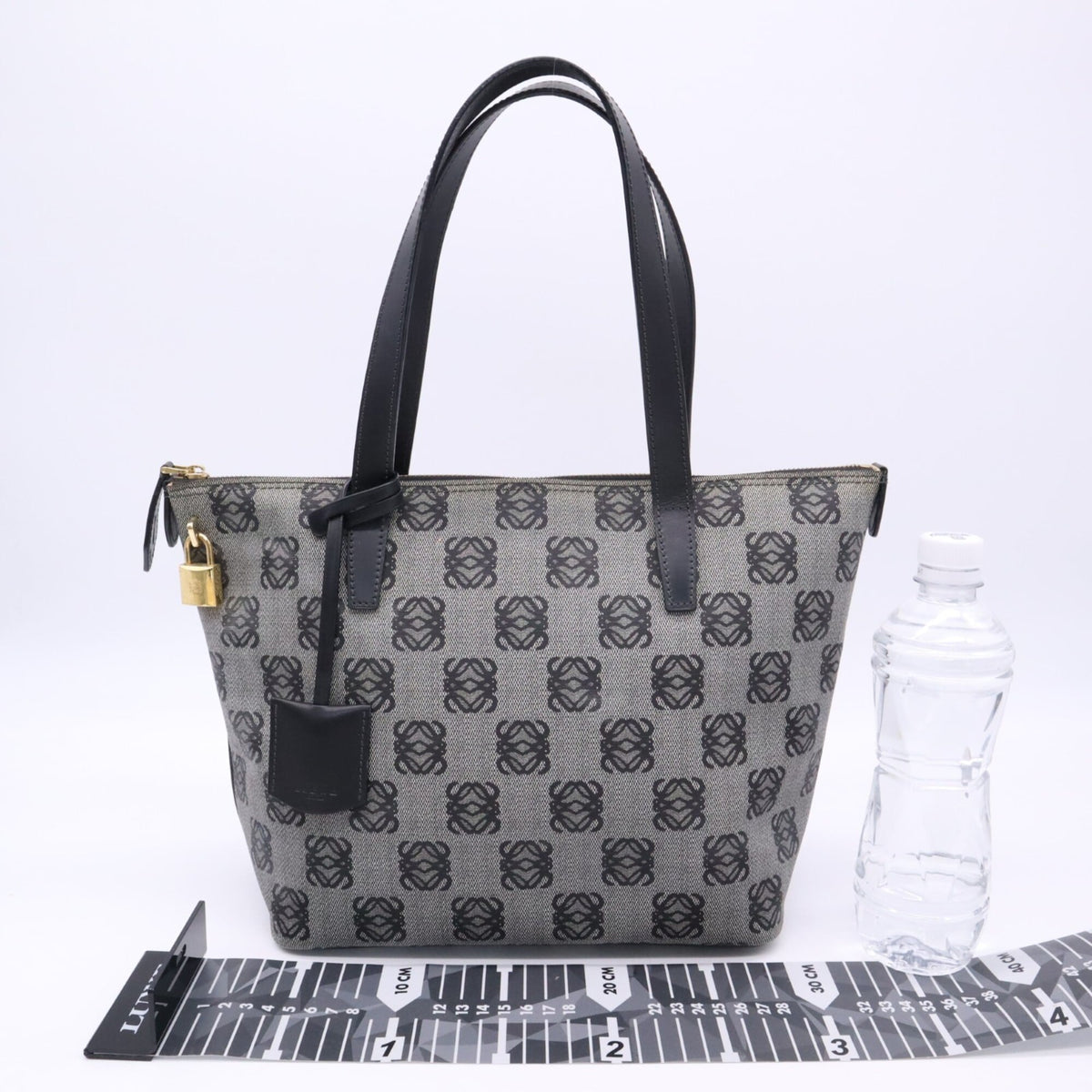 Loewe Dark Navy Leather Pvc Tote Bag (Pre-Owned)