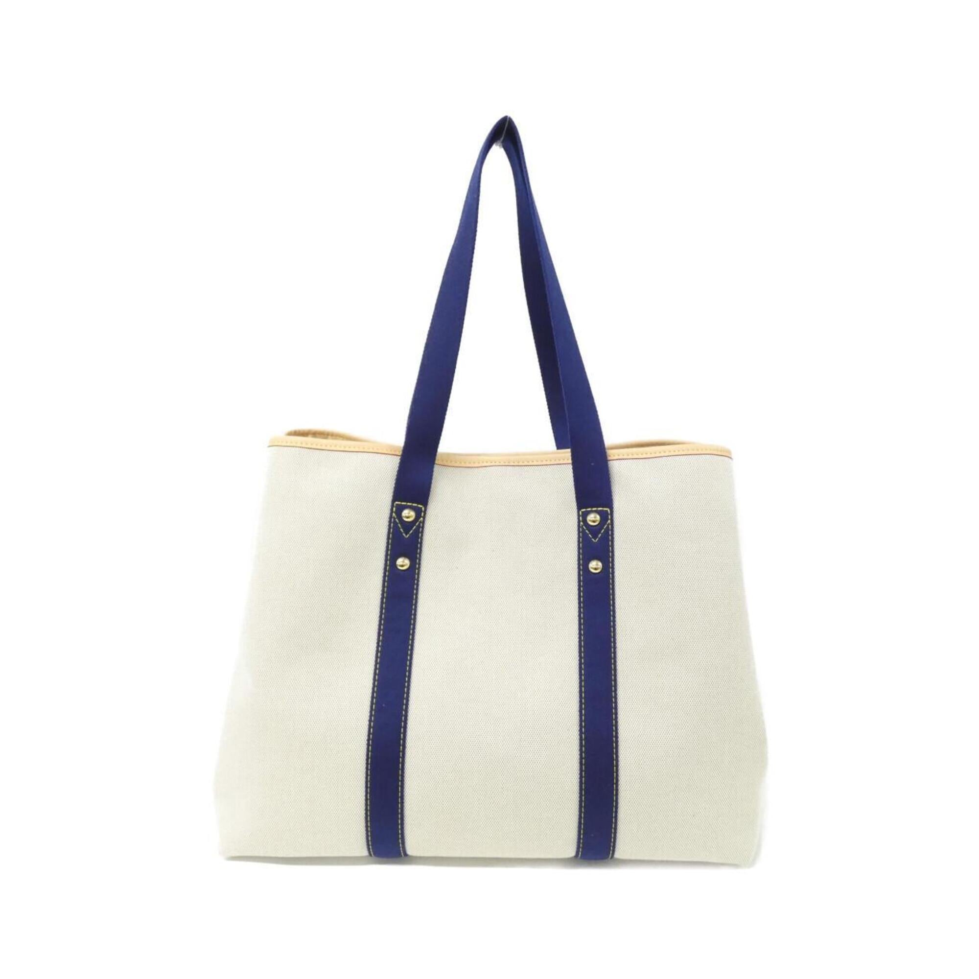 Louis Vuitton Blue White Organic Cotton Canvas Handbag (Pre-Owned)