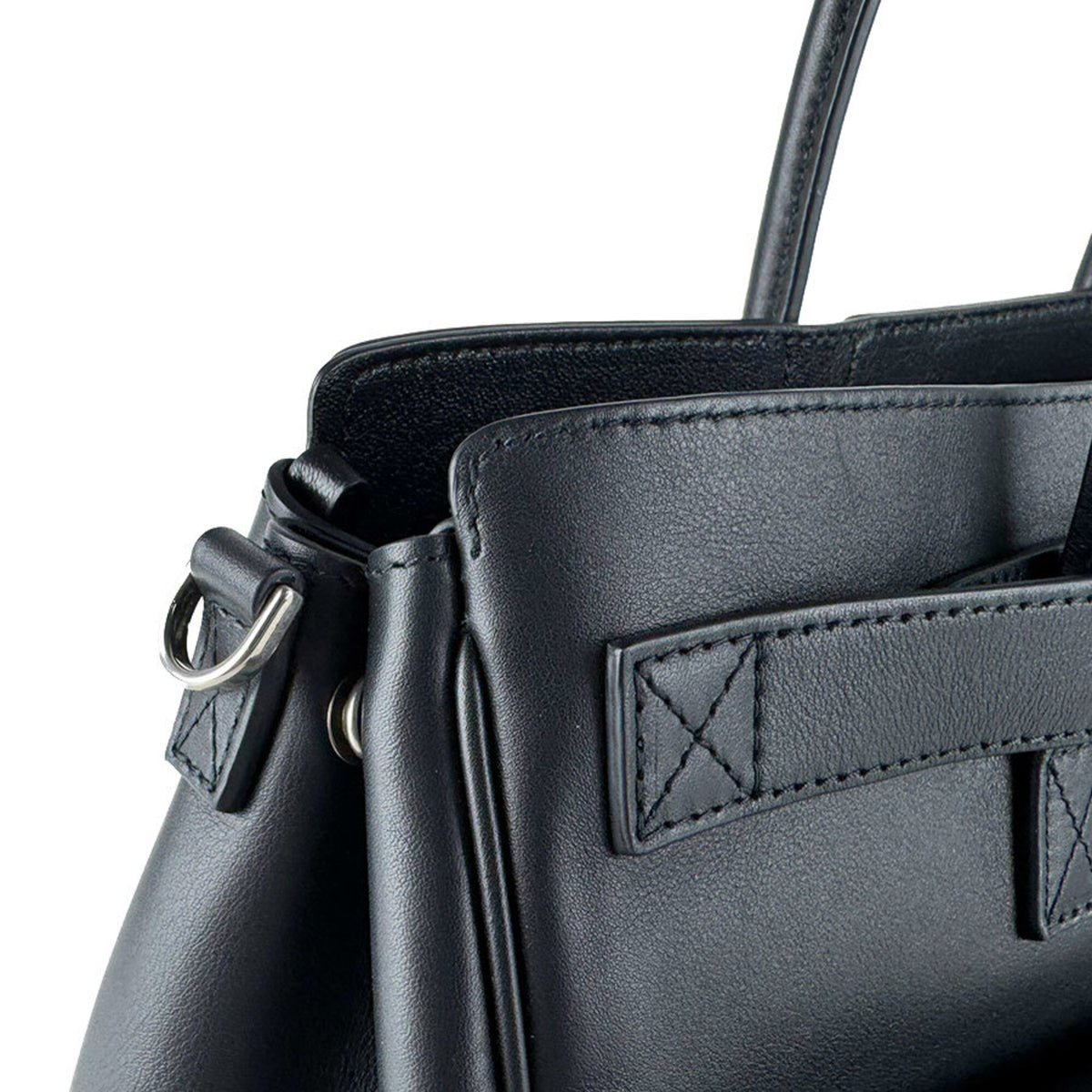 Balenciaga Black Leather Handbag Shoulder Bag (Pre-Owned)