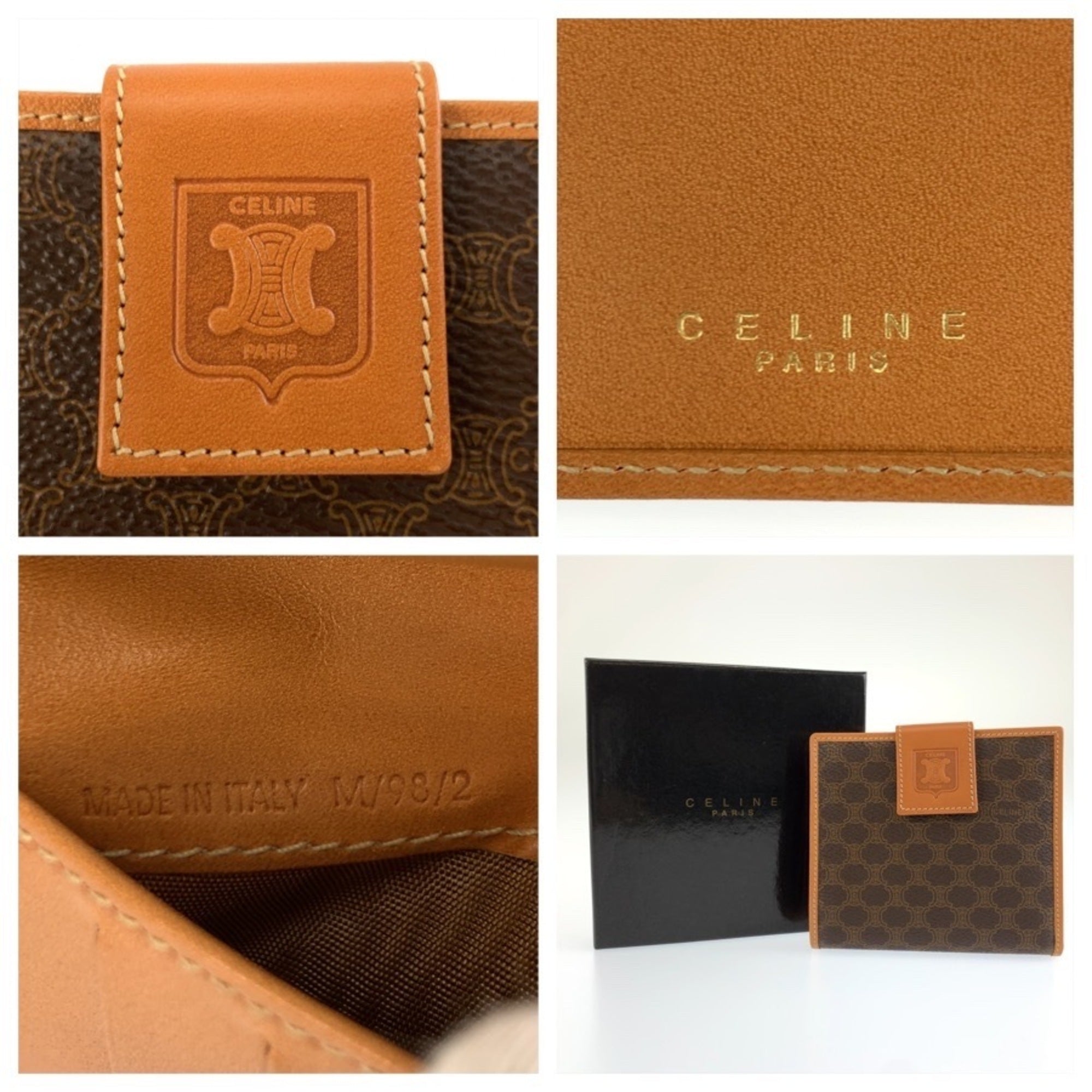 Celine Brown Pvc Leather Wallet (Bi-Fold) (Pre-Owned)