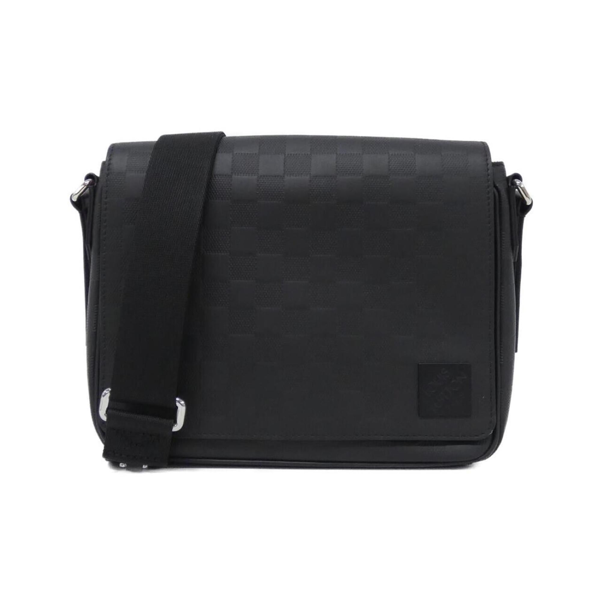 Louis Vuitton Black Leather Shoulder Bag (Pre-Owned)