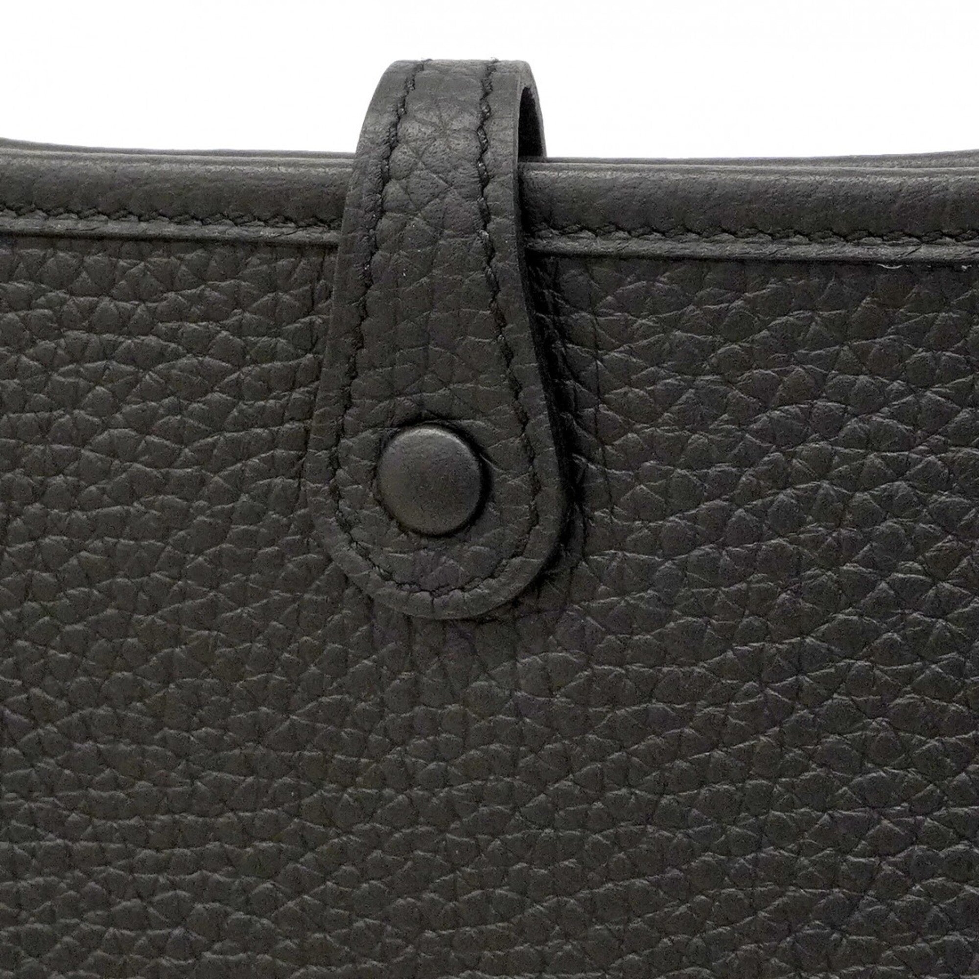 Hermes Black Taurillon Clemence Leather Shoulder Bag (Pre-Owned)