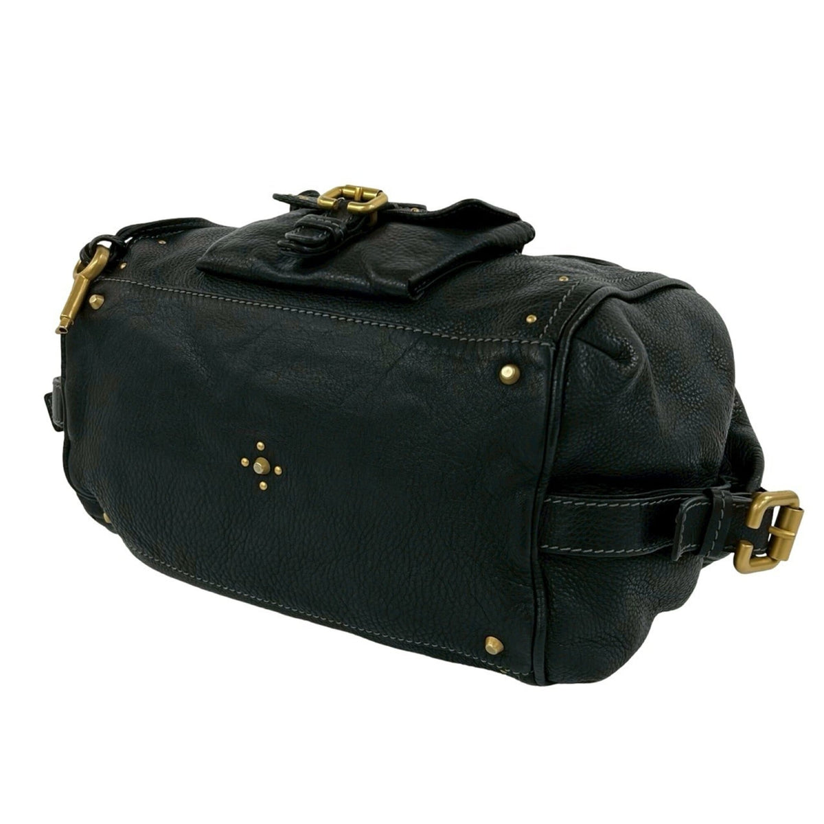 Chloé Black Leather Handbag Tote Bag (Pre-Owned)